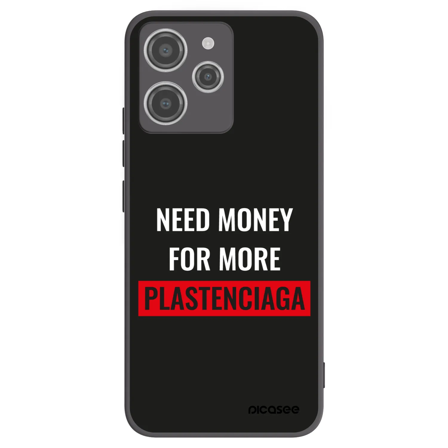 Picasee silikonski črni ovitek za Xiaomi Redmi 12 4G - More PLASTENCIAGA