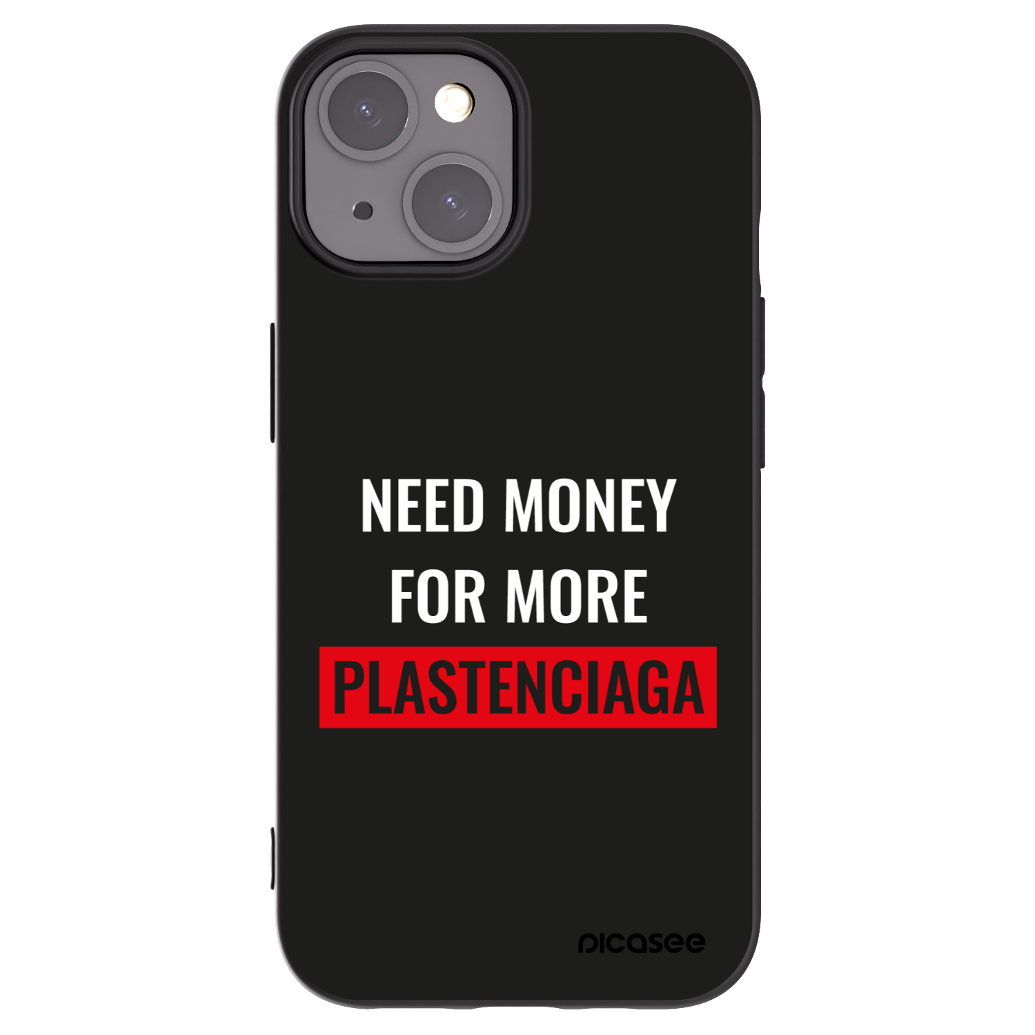 Picasee silikonski črni ovitek za Apple iPhone 15 - More PLASTENCIAGA