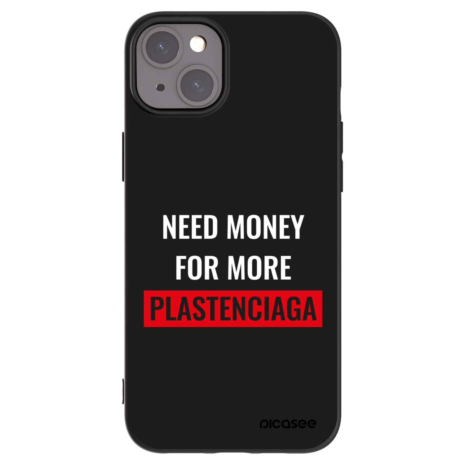 Picasee silikonski črni ovitek za Apple iPhone 15 Plus - More PLASTENCIAGA