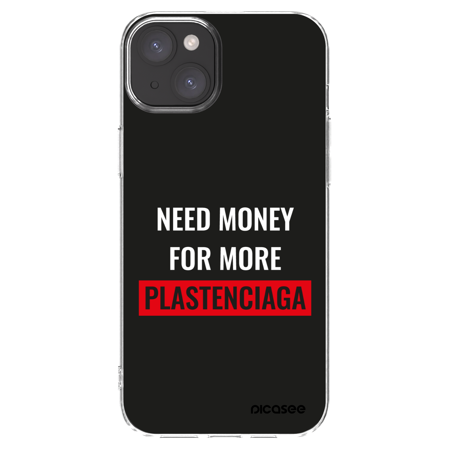 Picasee silikonski prozorni ovitek za Apple iPhone 15 Plus - More PLASTENCIAGA