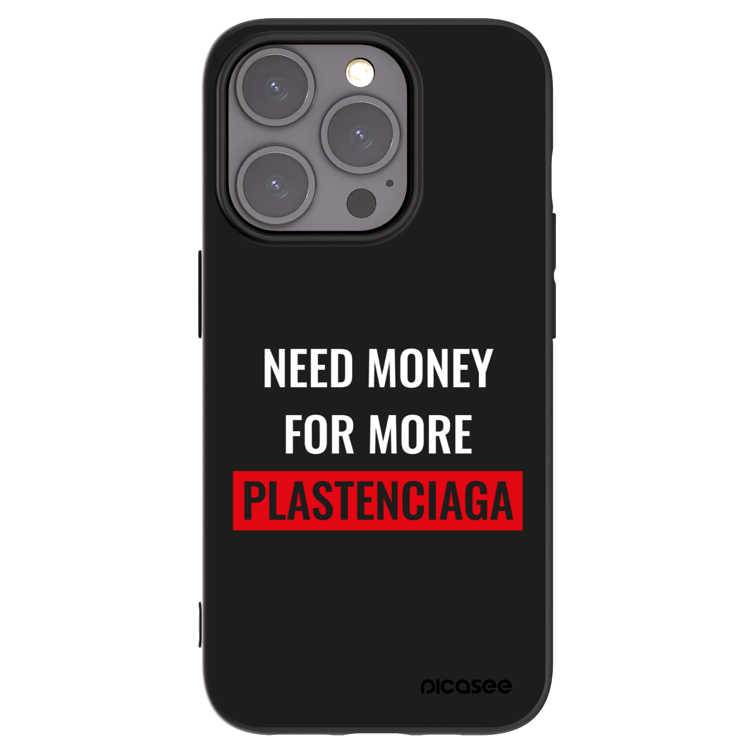 Picasee silikonski črni ovitek za Apple iPhone 15 Pro - More PLASTENCIAGA
