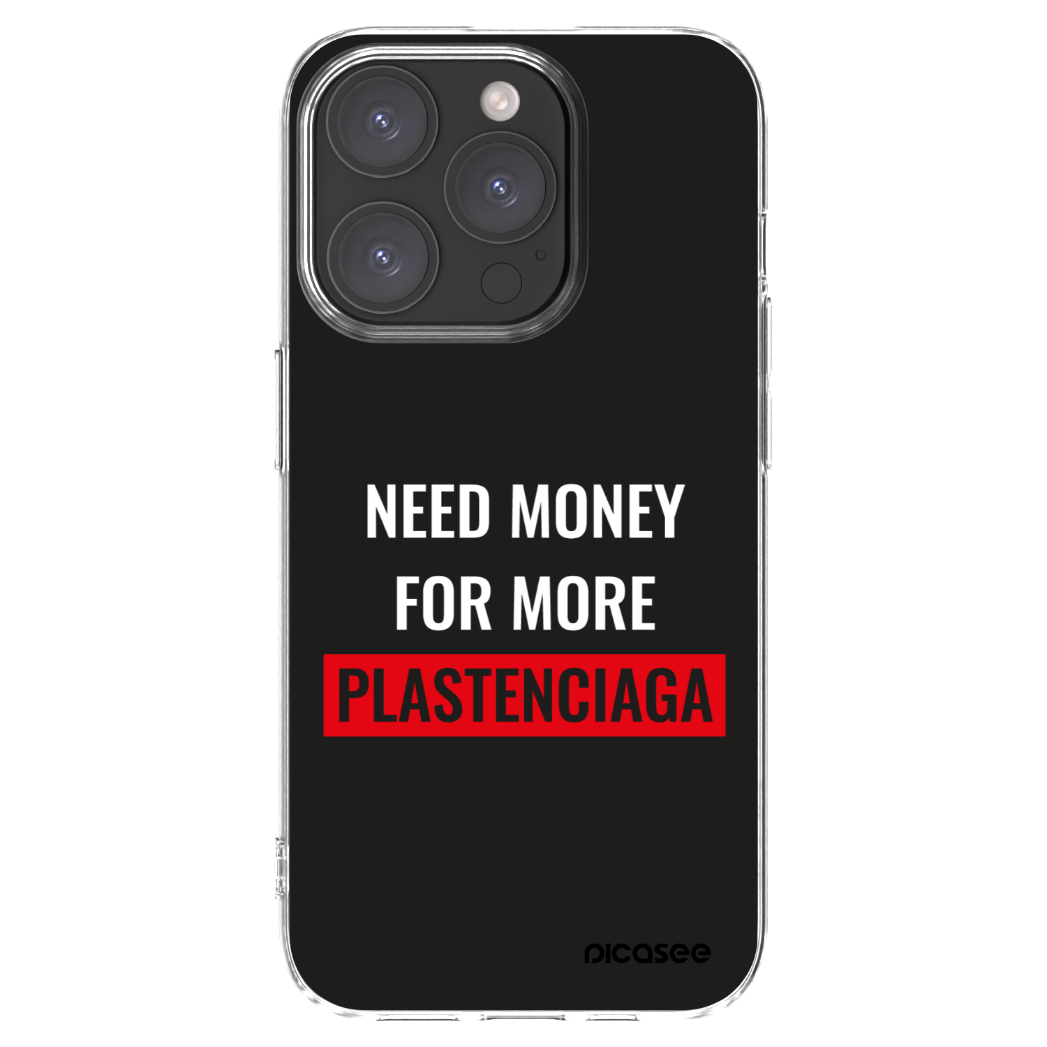 Picasee silikonski prozorni ovitek za Apple iPhone 15 Pro - More PLASTENCIAGA