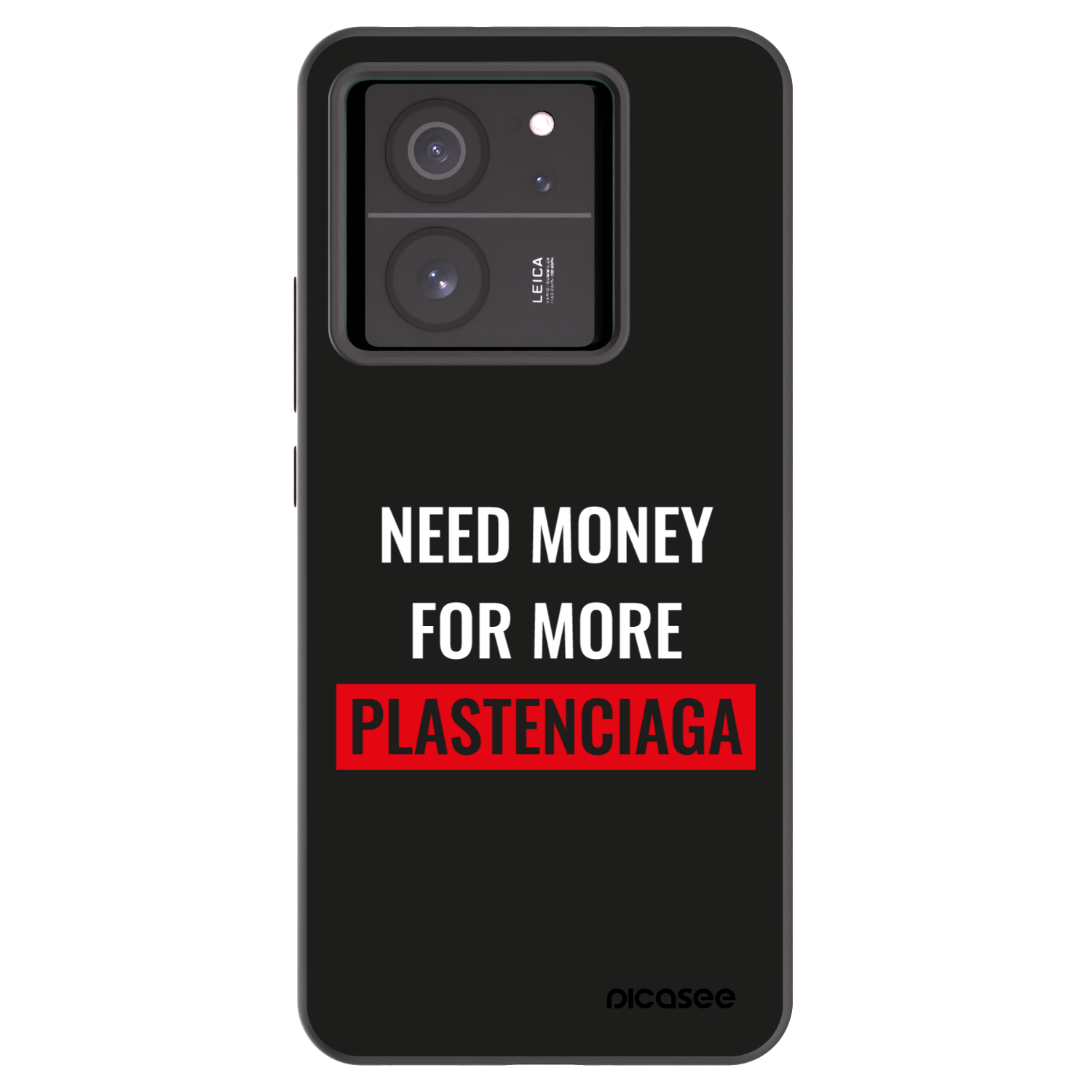 Picasee silikonski črni ovitek za Xiaomi 13T Pro - More PLASTENCIAGA