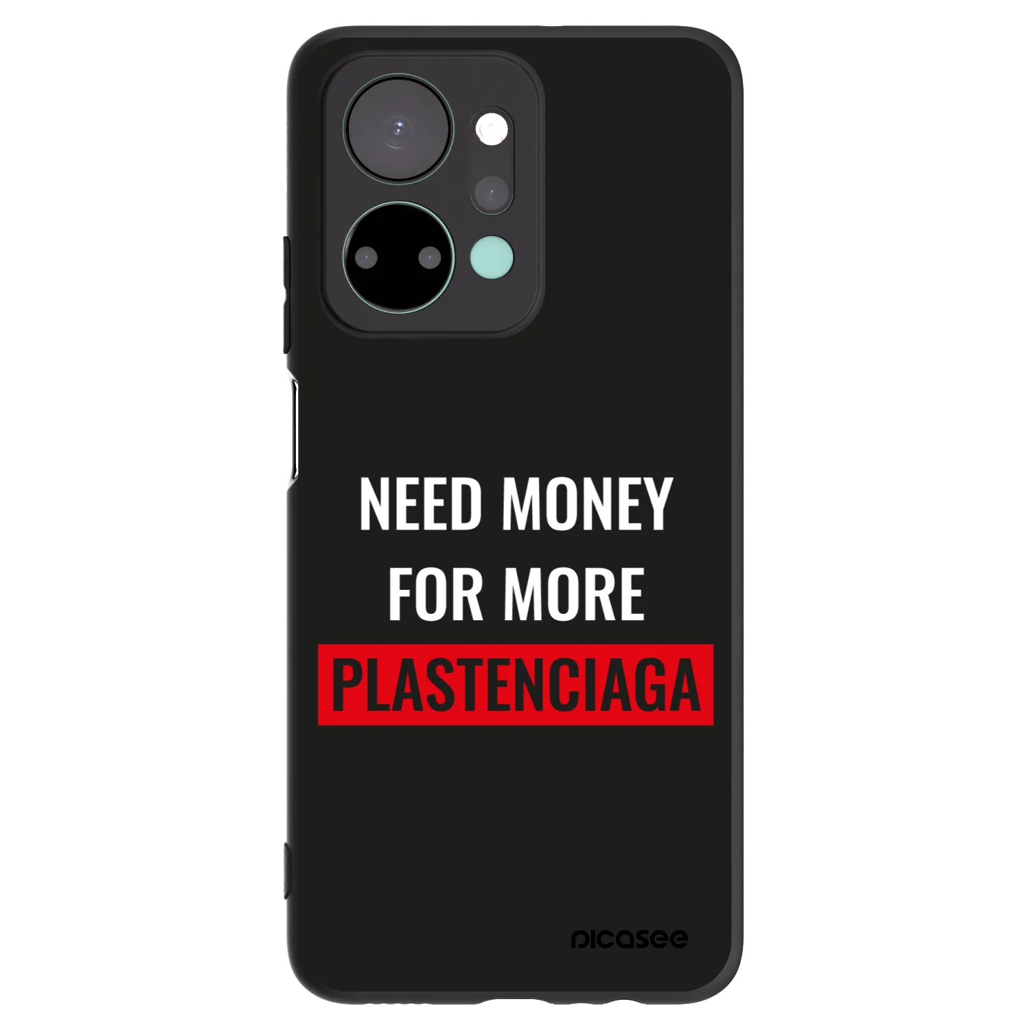 Picasee silikonski črni ovitek za Honor X7a - More PLASTENCIAGA