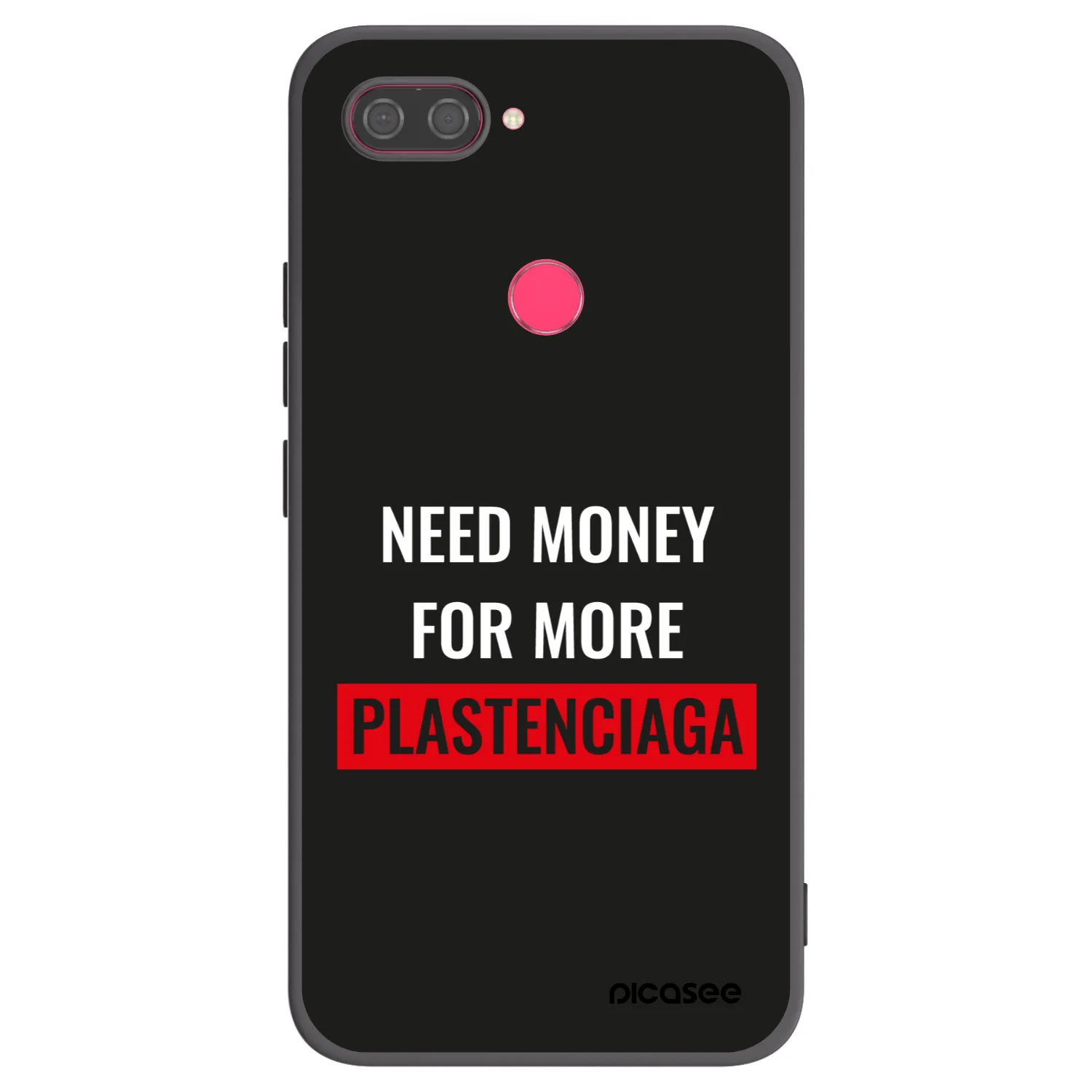 Picasee silikonski črni ovitek za Xiaomi Mi 8 Lite - More PLASTENCIAGA