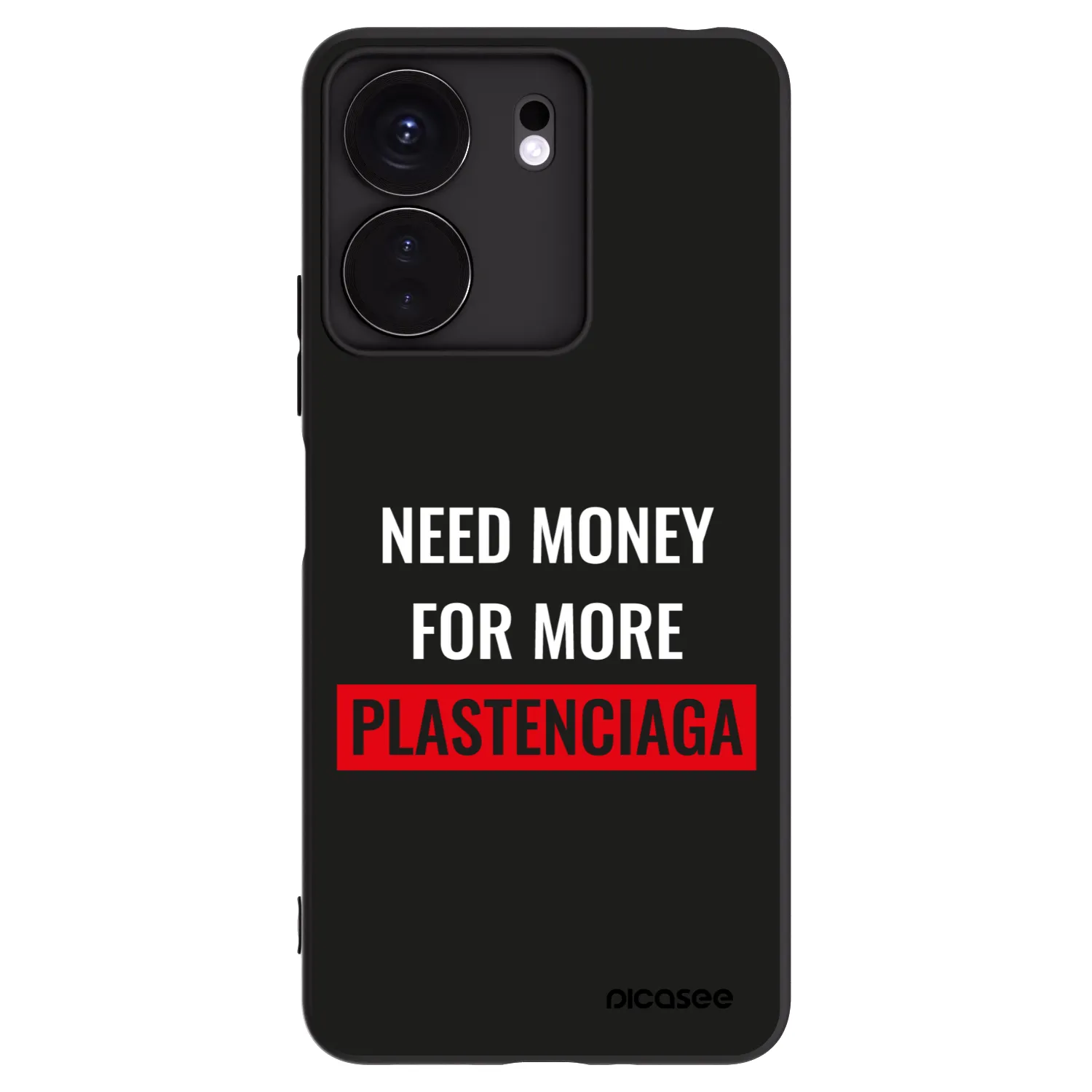 Picasee silikonski črni ovitek za Xiaomi Redmi 13C 4G - More PLASTENCIAGA