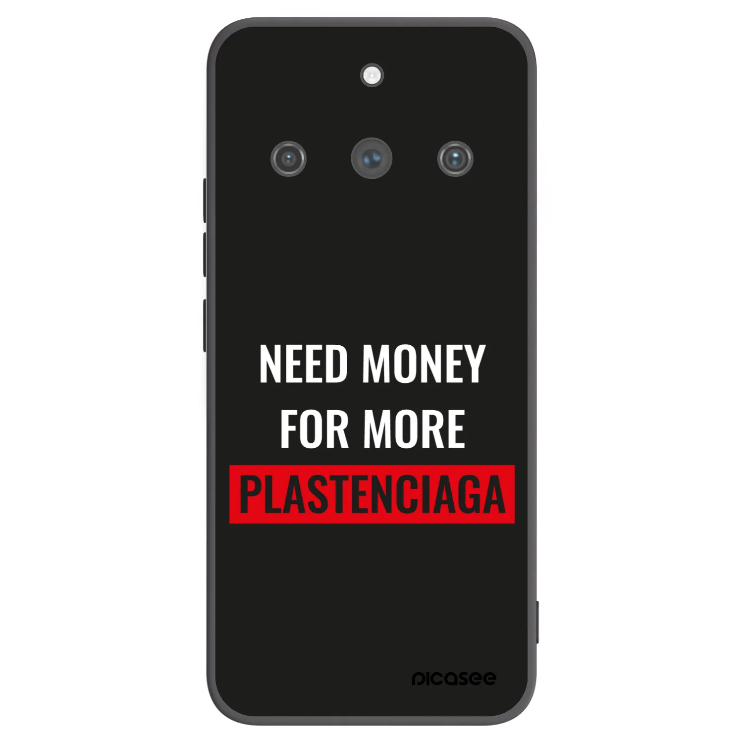 Picasee silikonski črni ovitek za Realme 11 Pro+ - More PLASTENCIAGA