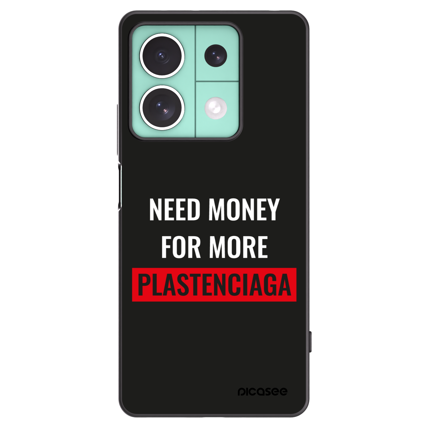 Picasee silikonski črni ovitek za Xiaomi Redmi Note 13 5G - More PLASTENCIAGA