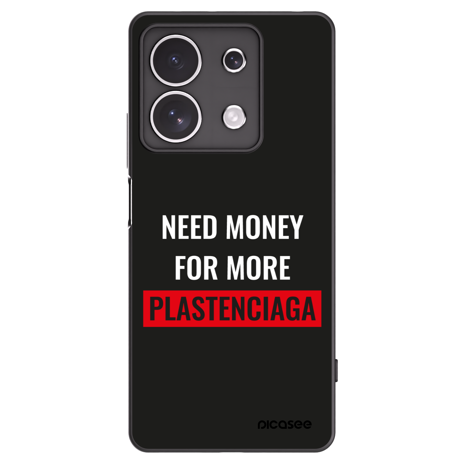Picasee silikonski črni ovitek za Xiaomi Redmi Note 13 4G - More PLASTENCIAGA