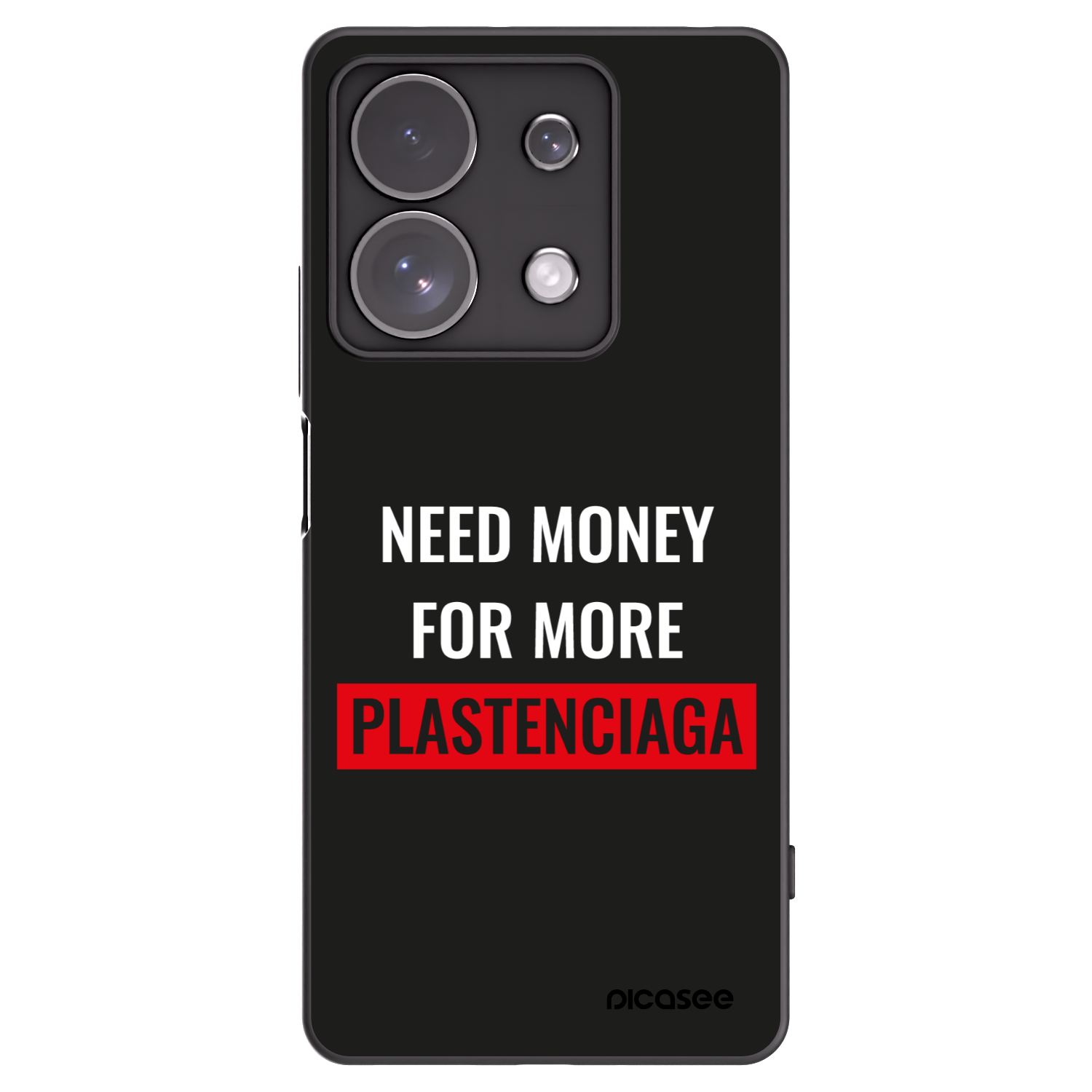 Picasee silikonski črni ovitek za Xiaomi Redmi Note 13 Pro 4G - More PLASTENCIAGA