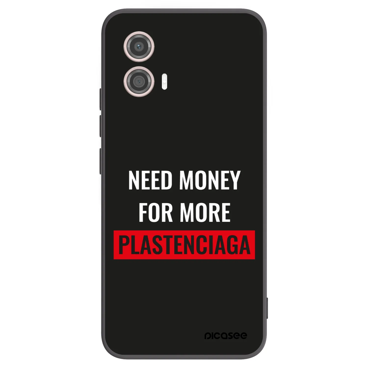 Picasee silikonski črni ovitek za Motorola Moto G53 5G - More PLASTENCIAGA