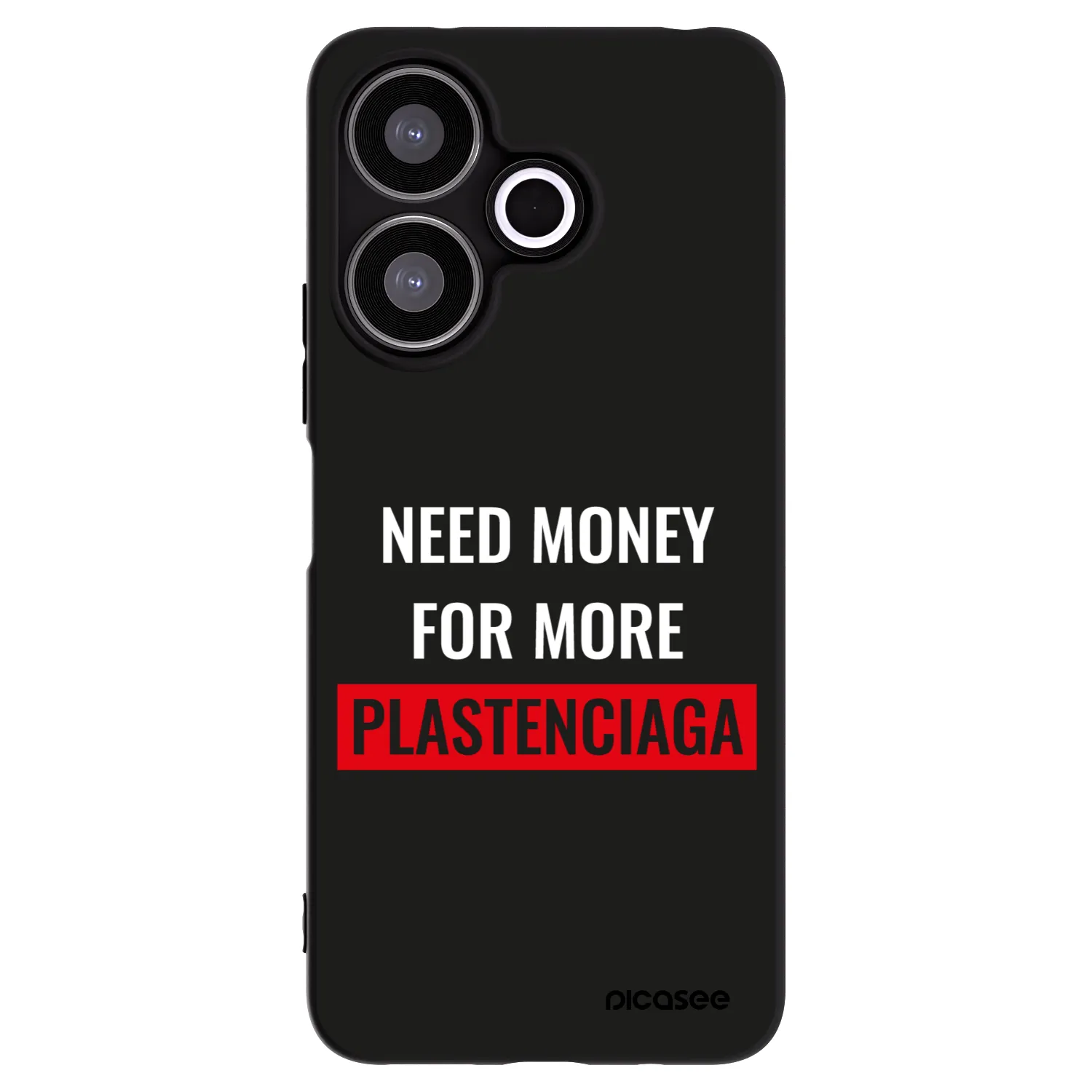 Picasee silikonski črni ovitek za Xiaomi Redmi 13 4G - More PLASTENCIAGA