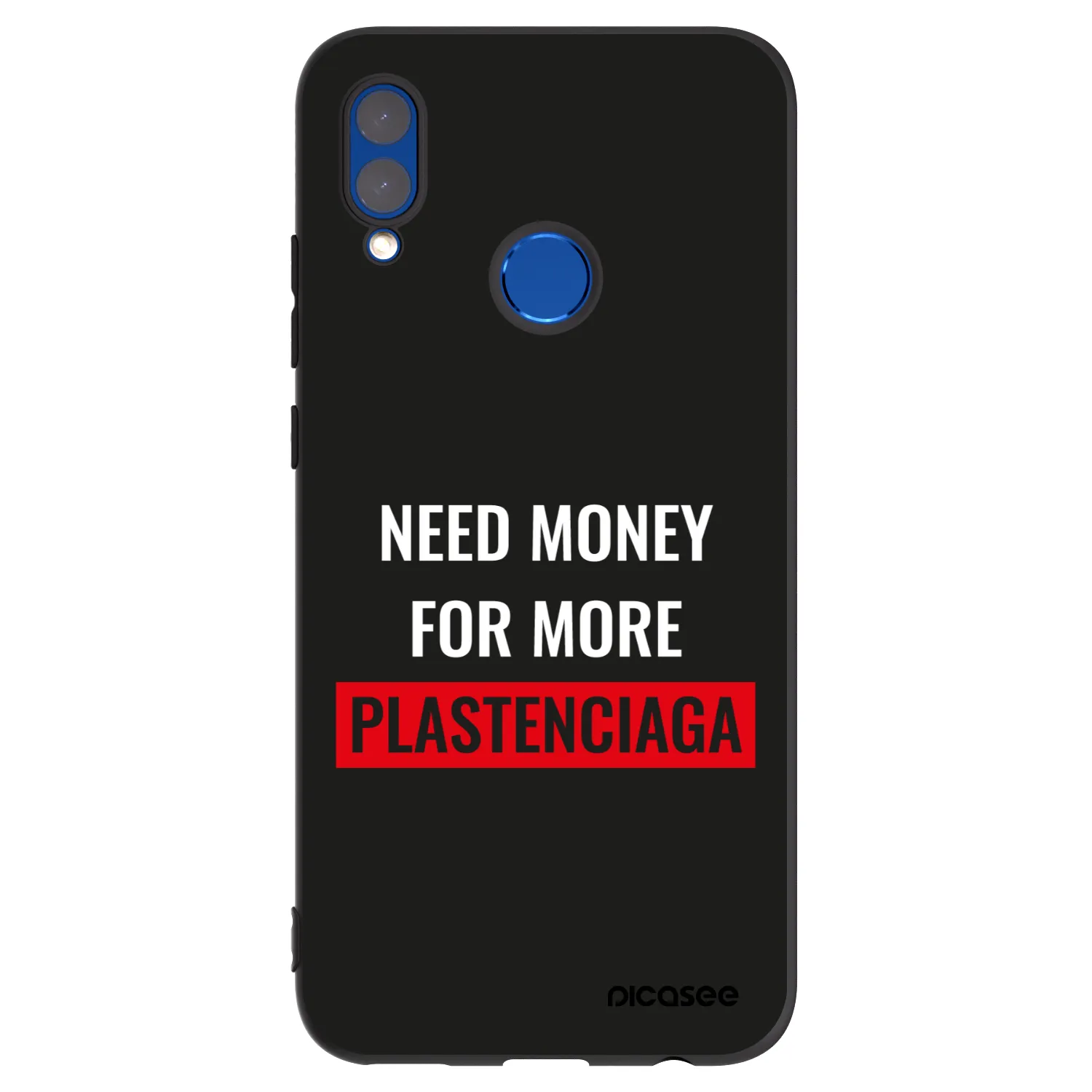 Picasee silikonski črni ovitek za Honor 10 Lite - More PLASTENCIAGA