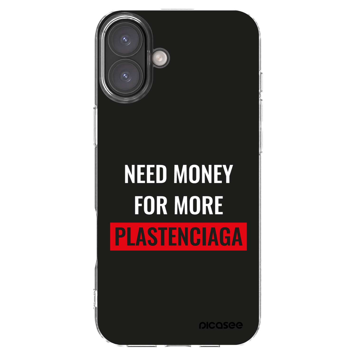 Picasee silikonski prozorni ovitek za Apple iPhone 16 Plus - More PLASTENCIAGA