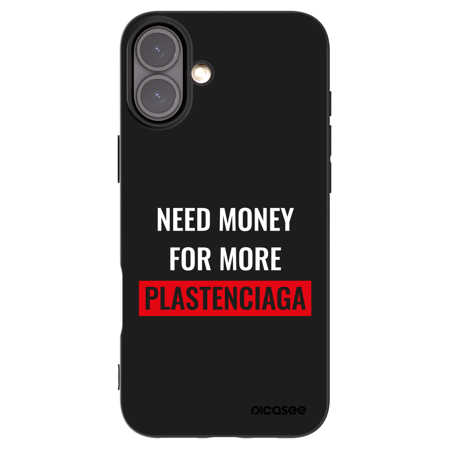 Picasee silikonski črni ovitek za Apple iPhone 16 Plus - More PLASTENCIAGA