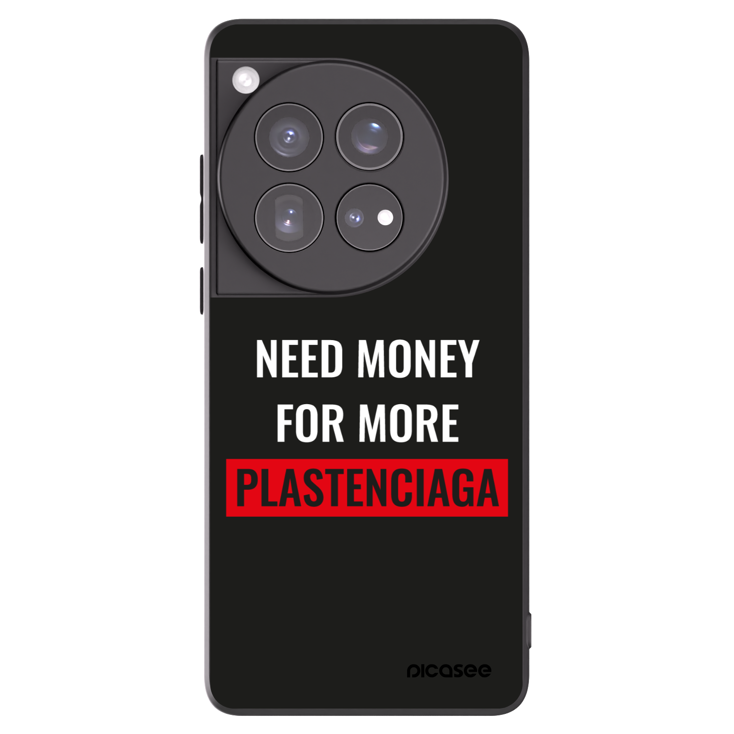 Picasee silikonski črni ovitek za OnePlus 12 5G - More PLASTENCIAGA