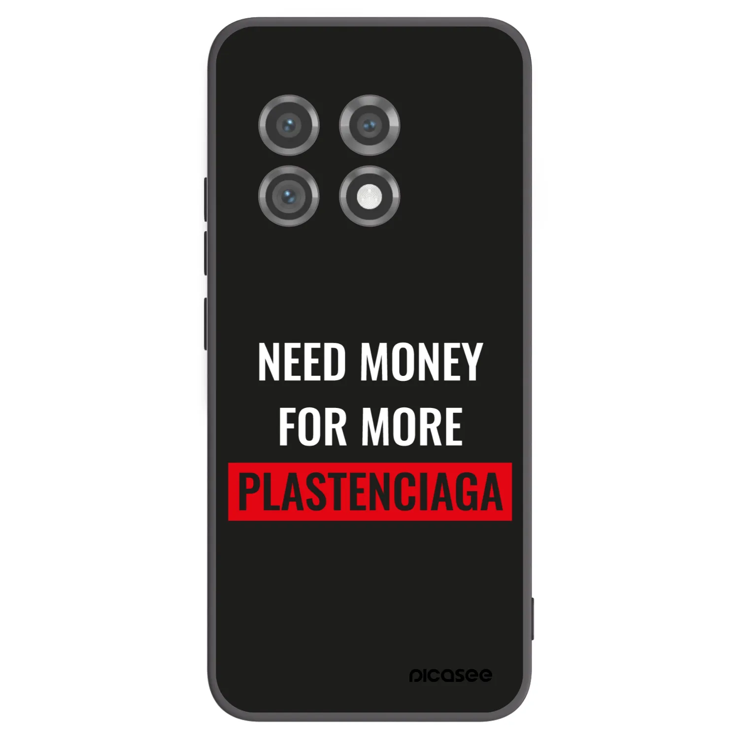 Picasee silikonski črni ovitek za OnePlus 11 5G - More PLASTENCIAGA
