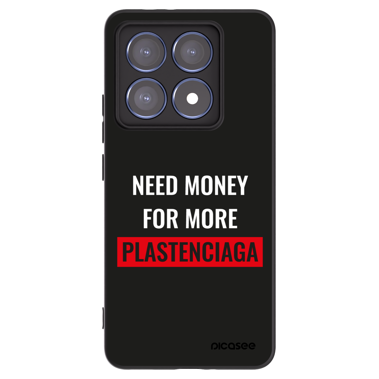 Picasee silikonski črni ovitek za Xiaomi 14T Pro - More PLASTENCIAGA