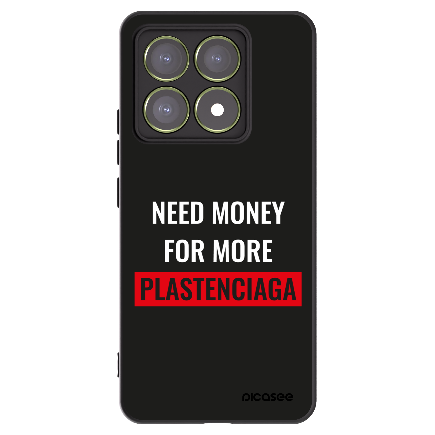 Picasee silikonski črni ovitek za Xiaomi 14T - More PLASTENCIAGA