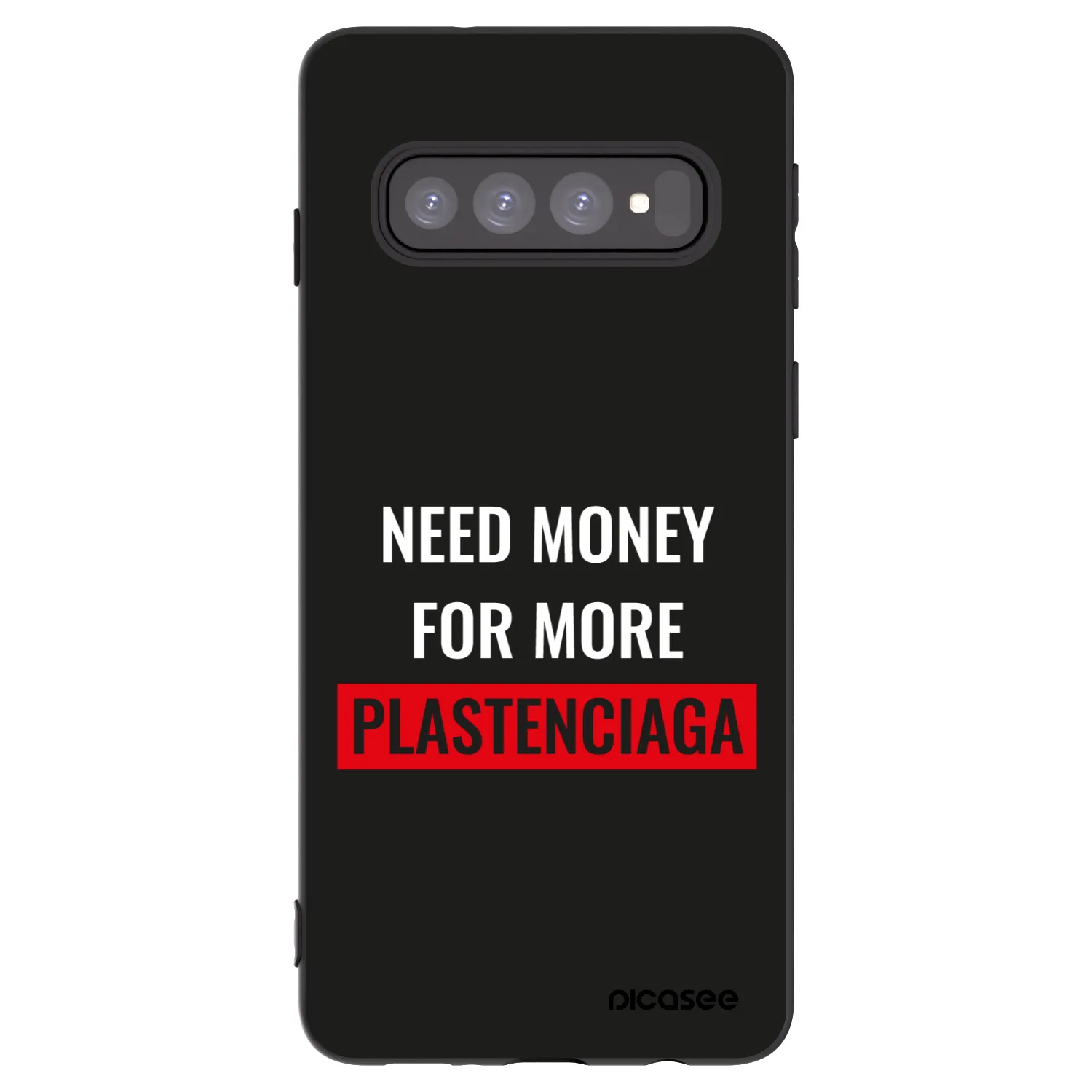 Picasee silikonski črni ovitek za Samsung Galaxy S10 G973 - More PLASTENCIAGA