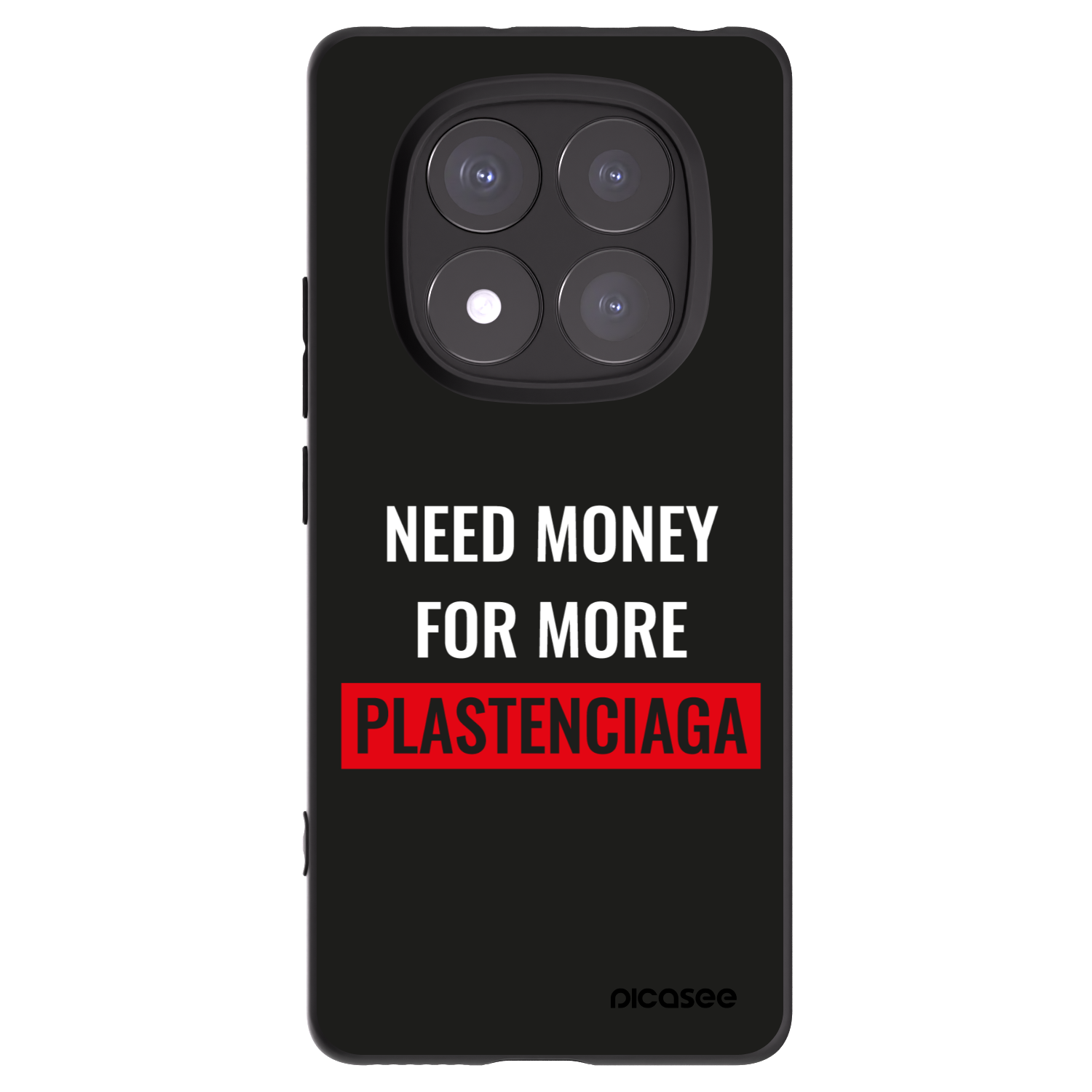 Picasee silikonski črni ovitek za Xiaomi Redmi Note 14 Pro+ 5G - More PLASTENCIAGA