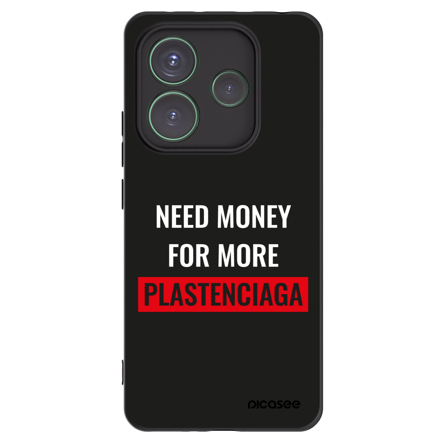 Picasee silikonski črni ovitek za Xiaomi Redmi Note 14 5G - More PLASTENCIAGA