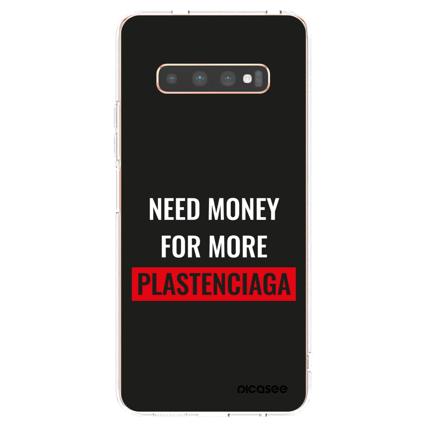 Picasee silikonski prozorni ovitek za Samsung Galaxy S10 Plus G975 - More PLASTENCIAGA