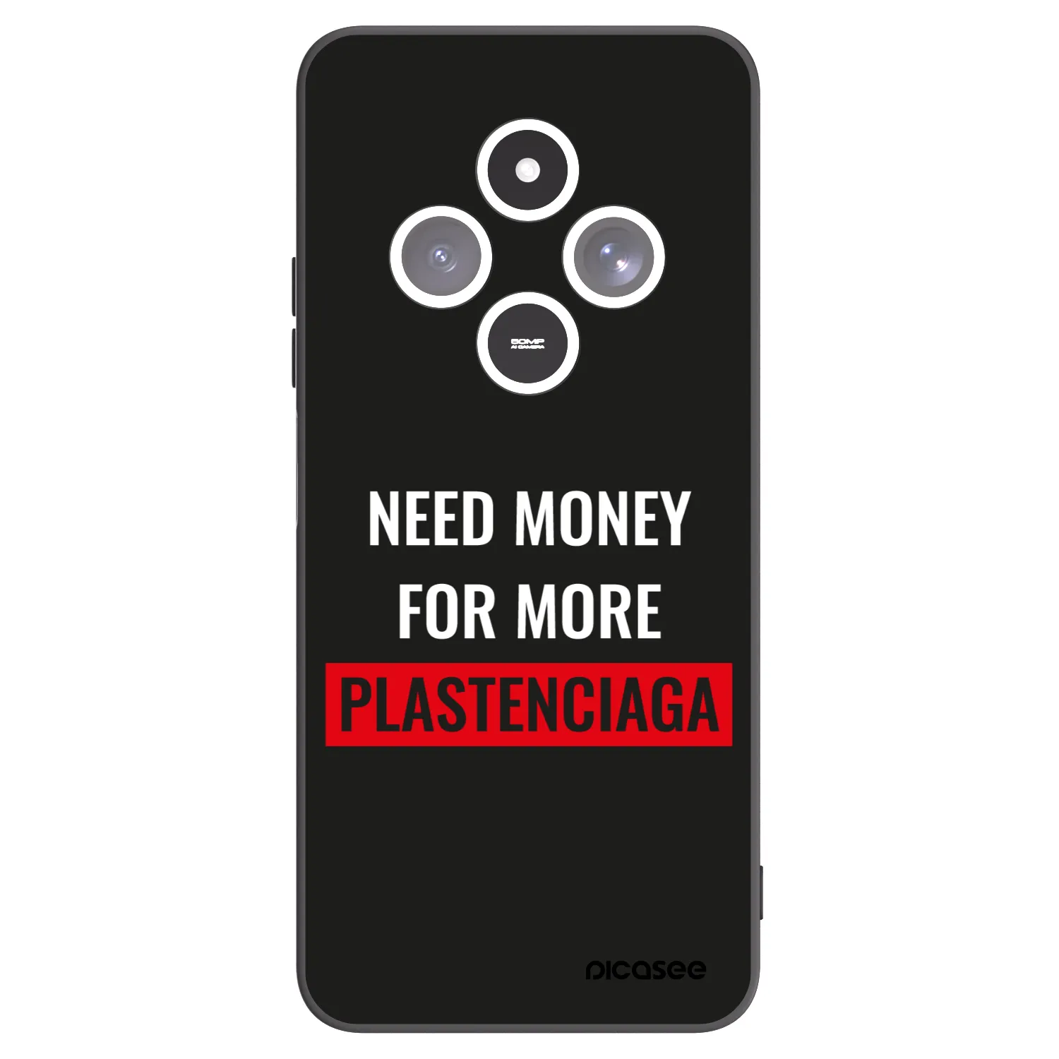 Picasee silikonski črni ovitek za Xiaomi Redmi 14C - More PLASTENCIAGA