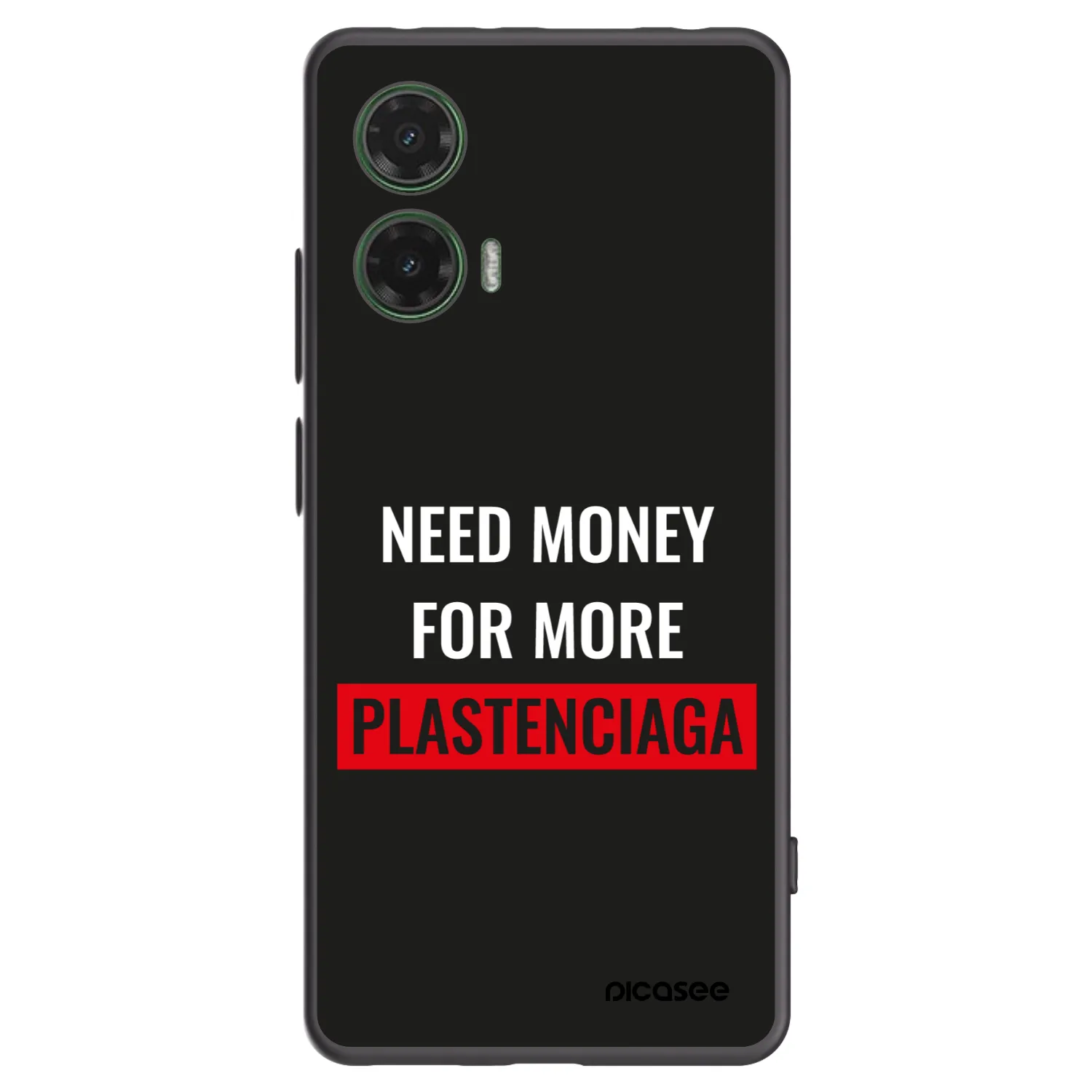 Picasee silikonski črni ovitek za Motorola Moto G35 5G - More PLASTENCIAGA