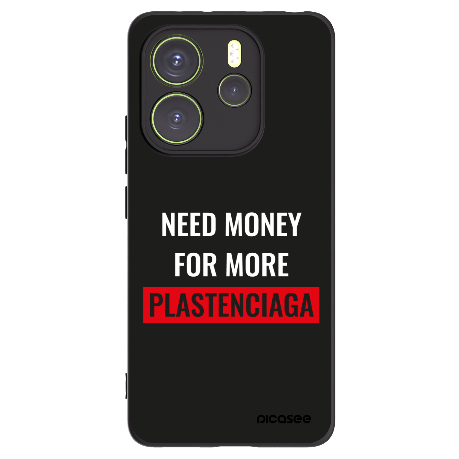 Picasee silikonski črni ovitek za Xiaomi Redmi Note 14 4G - More PLASTENCIAGA