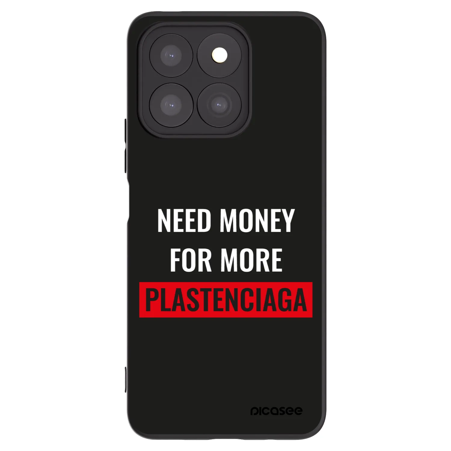 Picasee silikonski črni ovitek za Honor X8c - More PLASTENCIAGA