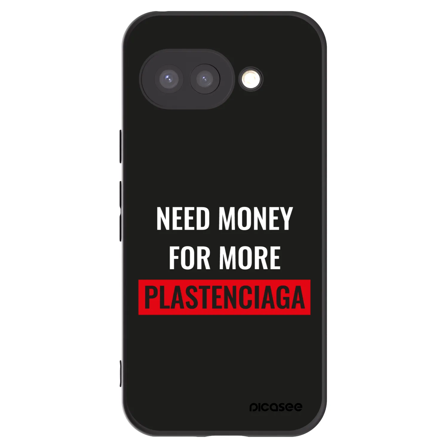 Picasee silikonski črni ovitek za Google Pixel 9a - More PLASTENCIAGA