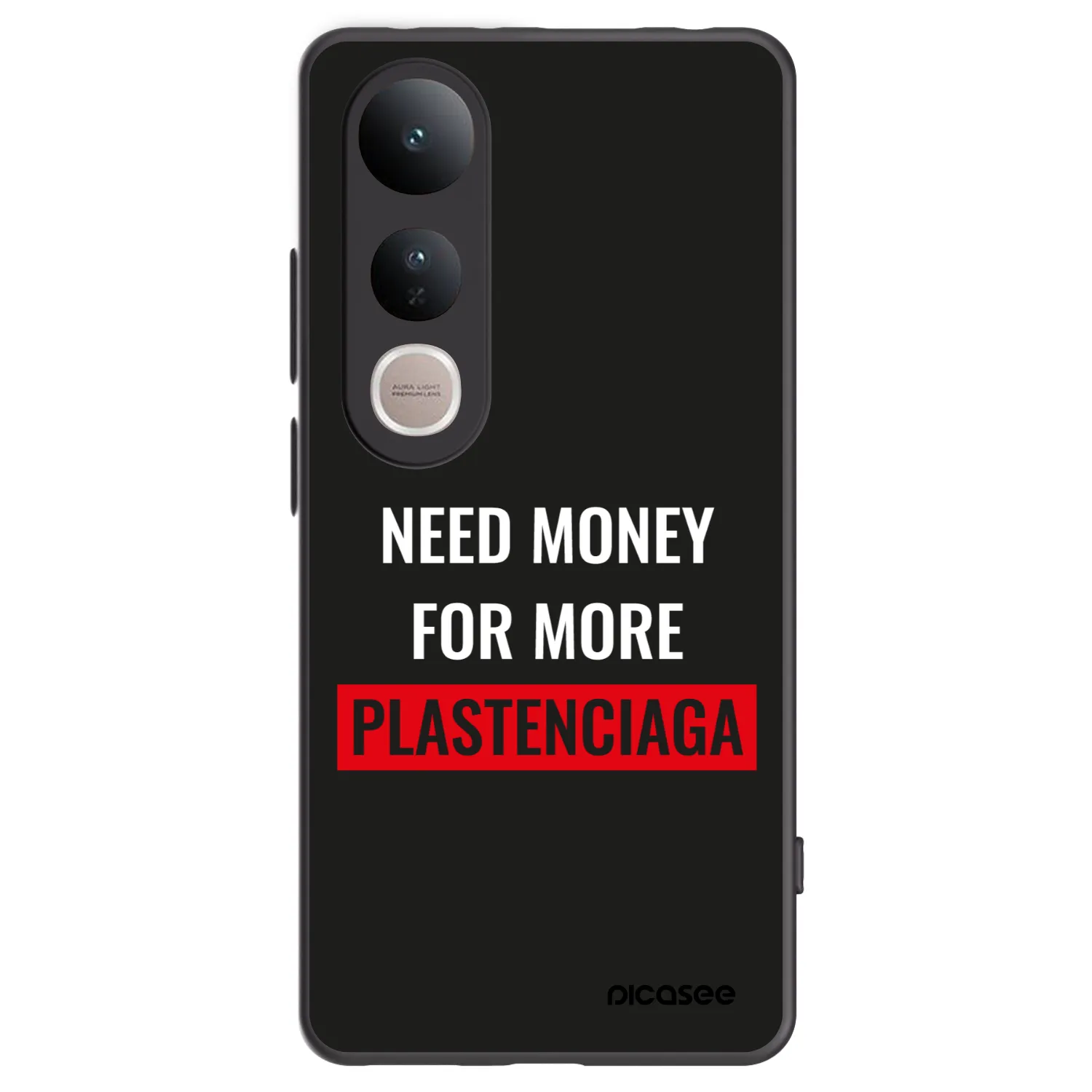 Picasee silikonski črni ovitek za Vivo V50 Lite 5G - More PLASTENCIAGA