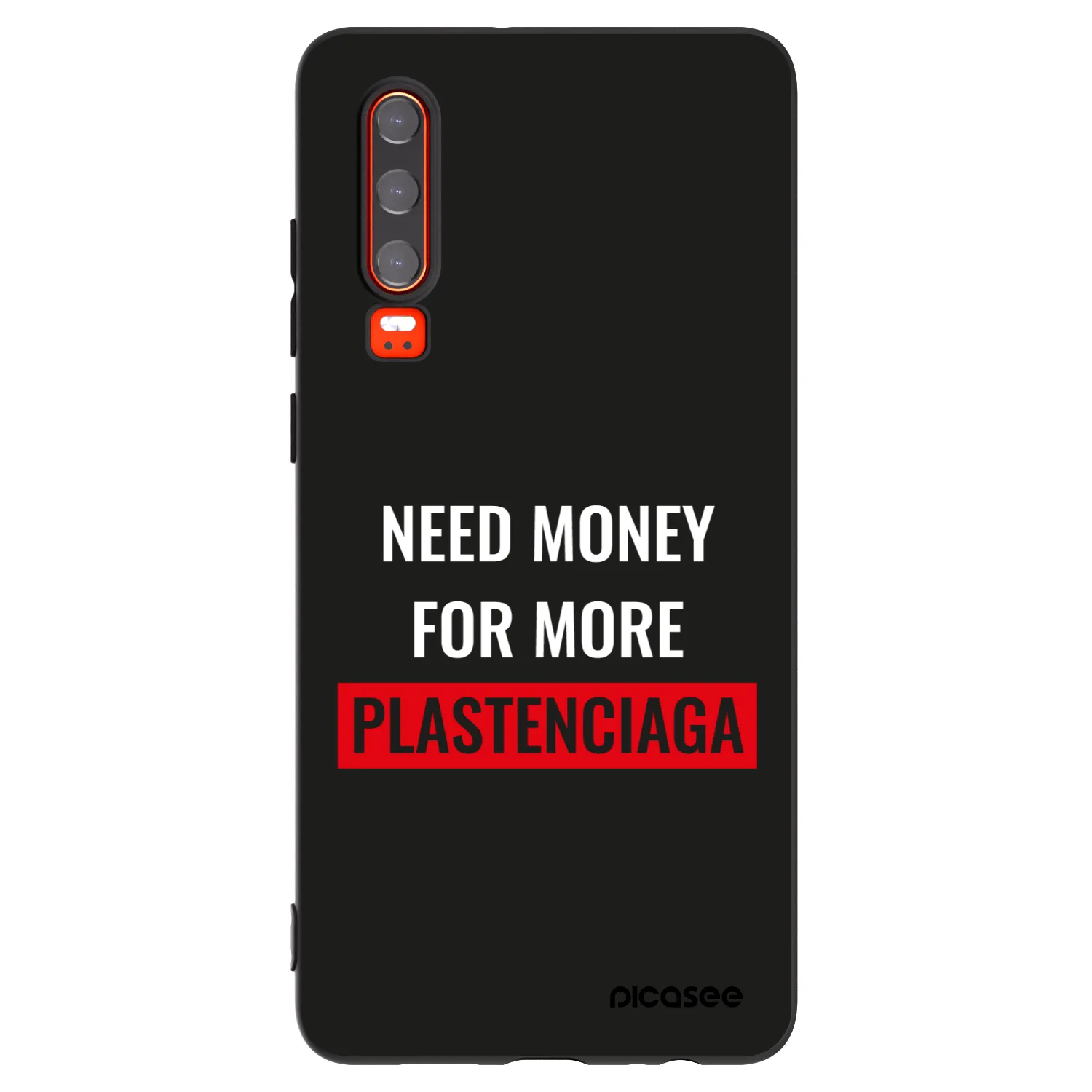Picasee silikonski črni ovitek za Huawei P30 - More PLASTENCIAGA