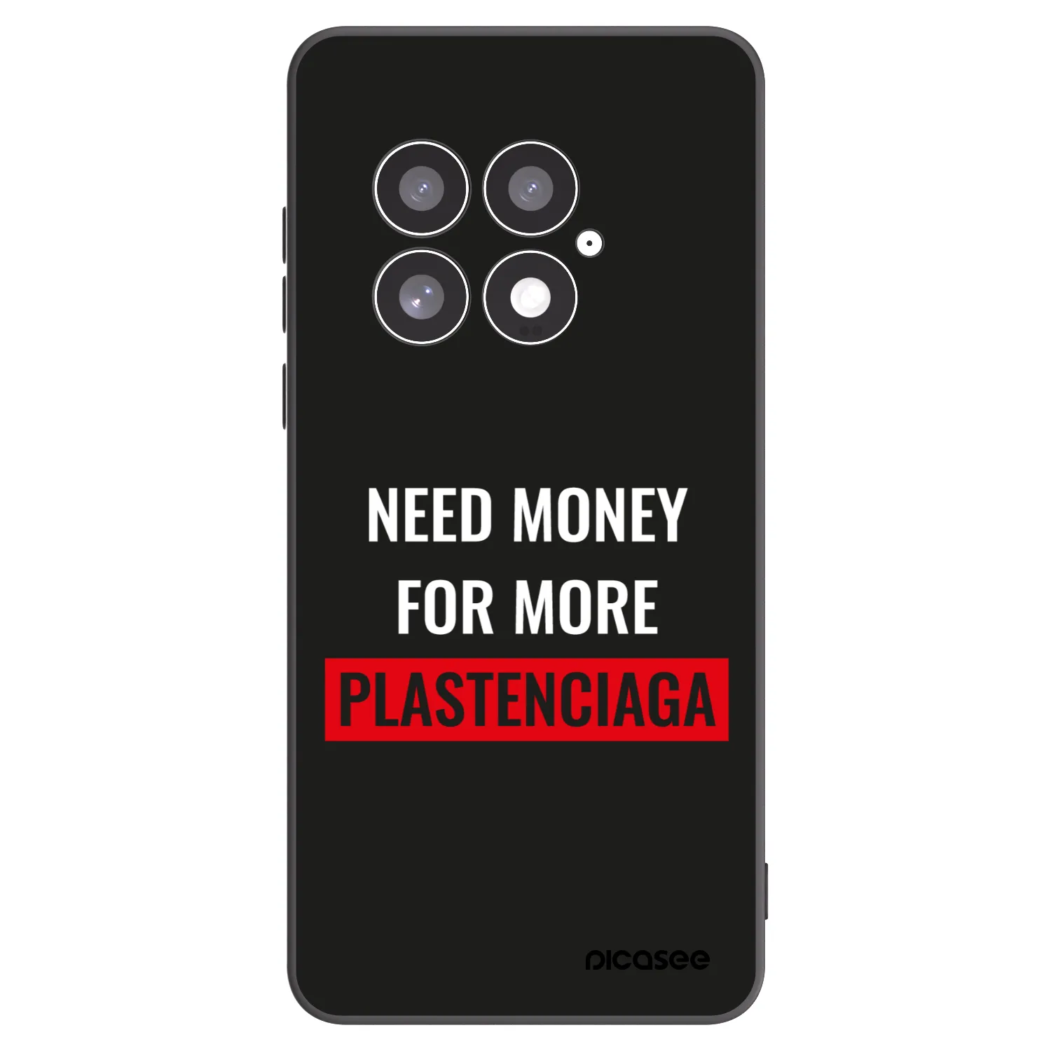 Picasee silikonski črni ovitek za OnePlus 13 5G - More PLASTENCIAGA