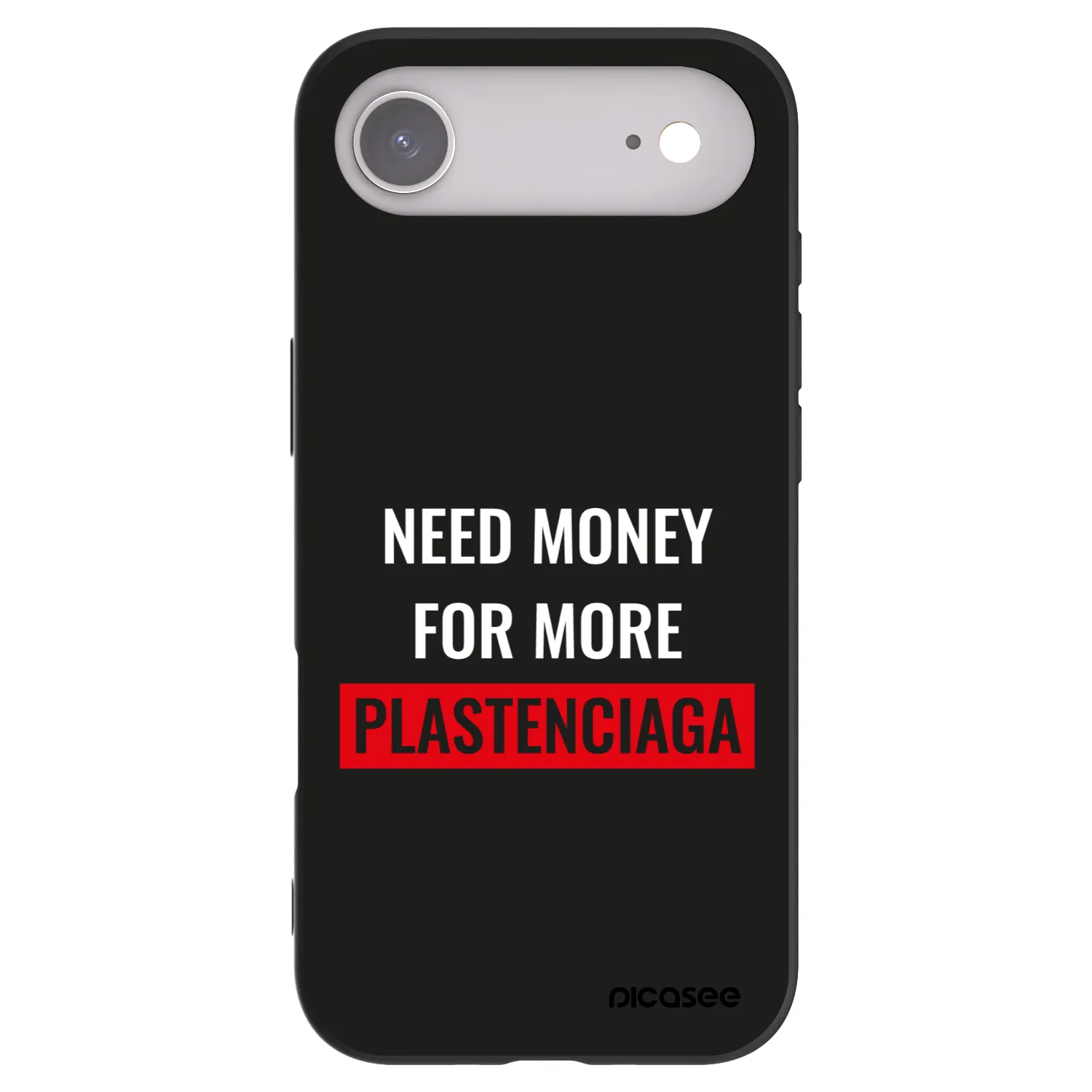 Picasee silikonski črni ovitek za Apple iPhone Air - More PLASTENCIAGA