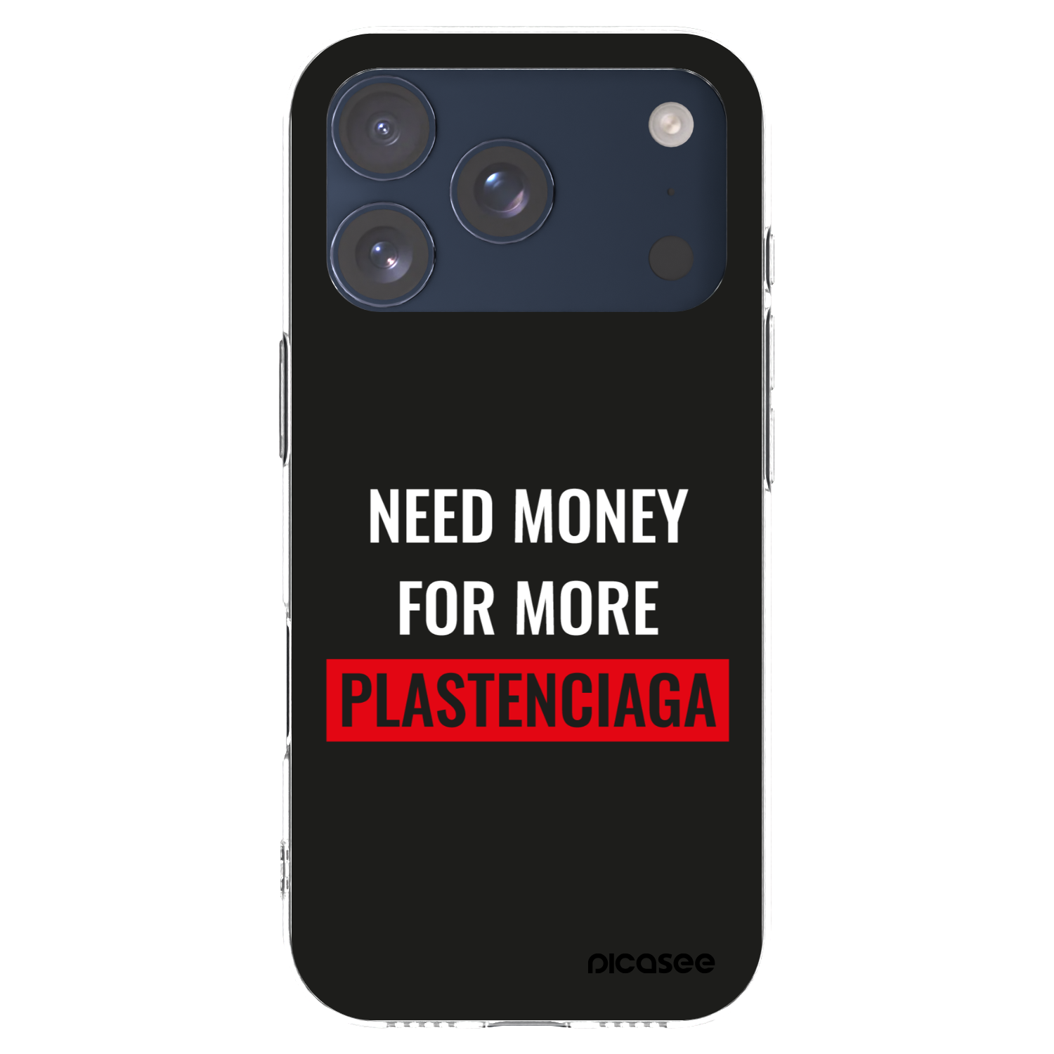 Picasee silikonski prozorni ovitek za Apple iPhone 17 Pro - More PLASTENCIAGA