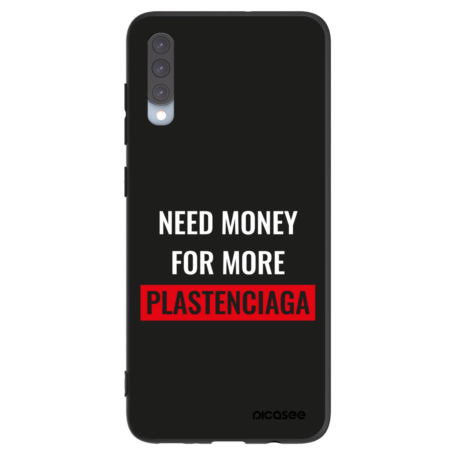 Picasee silikonski črni ovitek za Samsung Galaxy A70 A705F - More PLASTENCIAGA