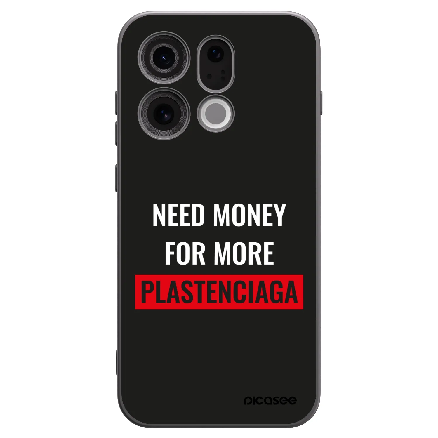 Picasee silikonski črni ovitek za OPPO Find X9 - More PLASTENCIAGA