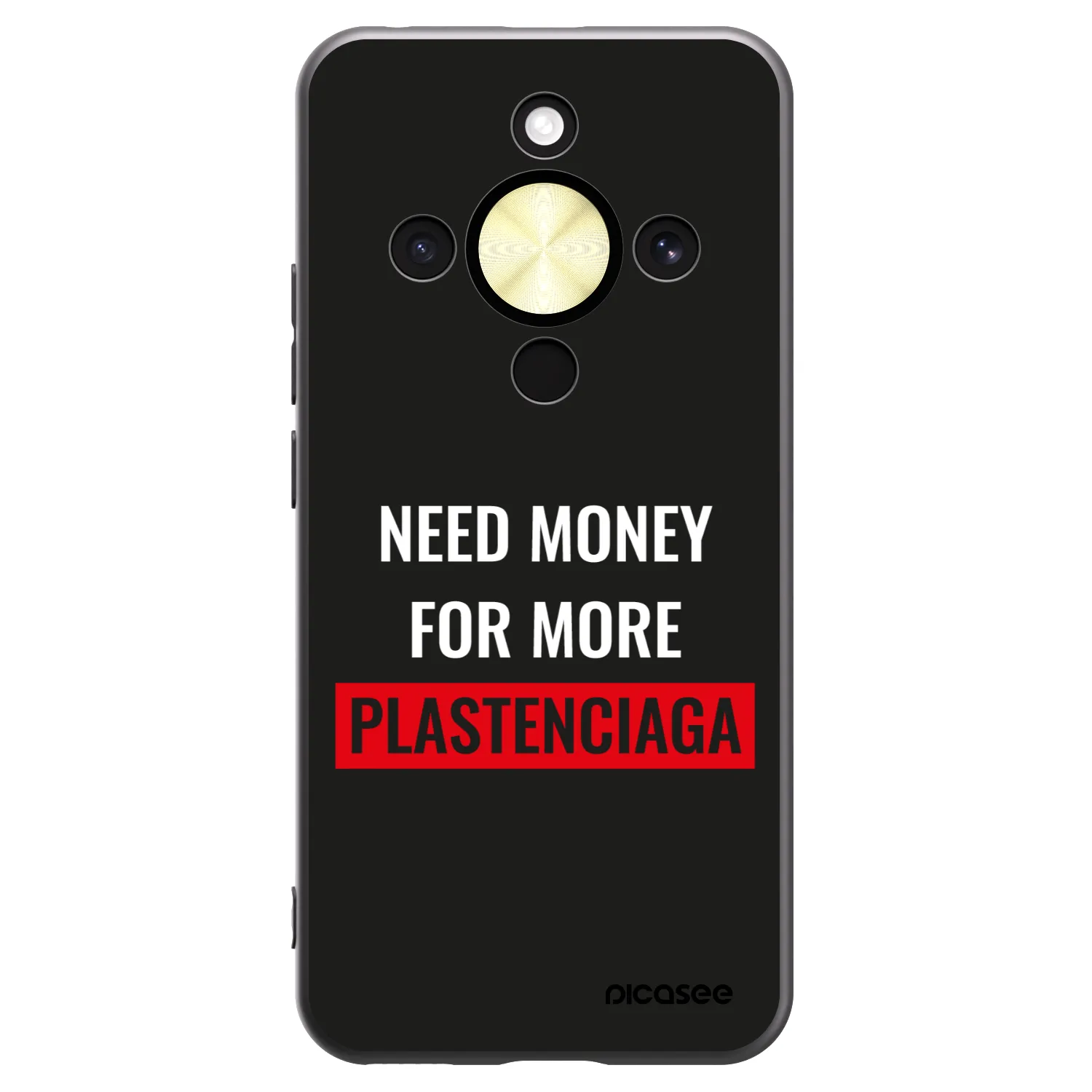 Picasee silikonski črni ovitek za Honor Magic8 Lite 5G - More PLASTENCIAGA