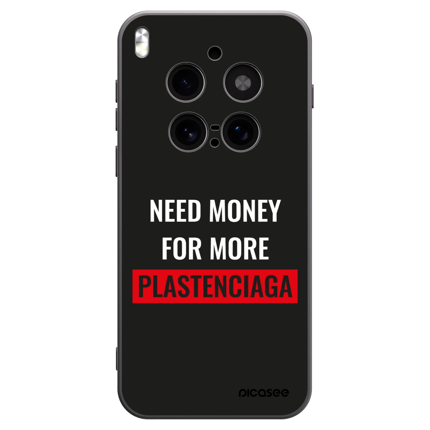 Picasee silikonski črni ovitek za Vivo X300 Pro - More PLASTENCIAGA