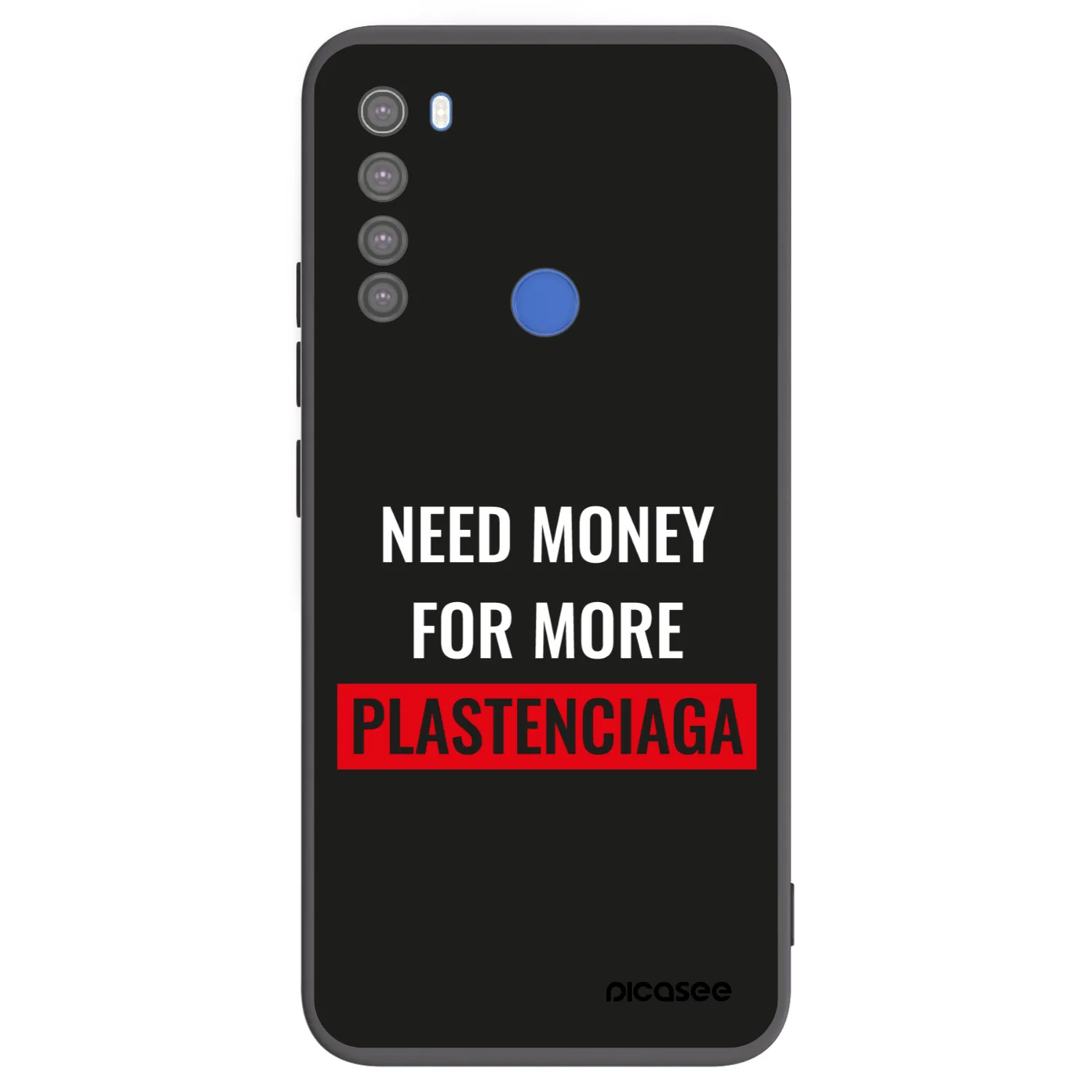 Picasee silikonski črni ovitek za Xiaomi Redmi Note 8T - More PLASTENCIAGA