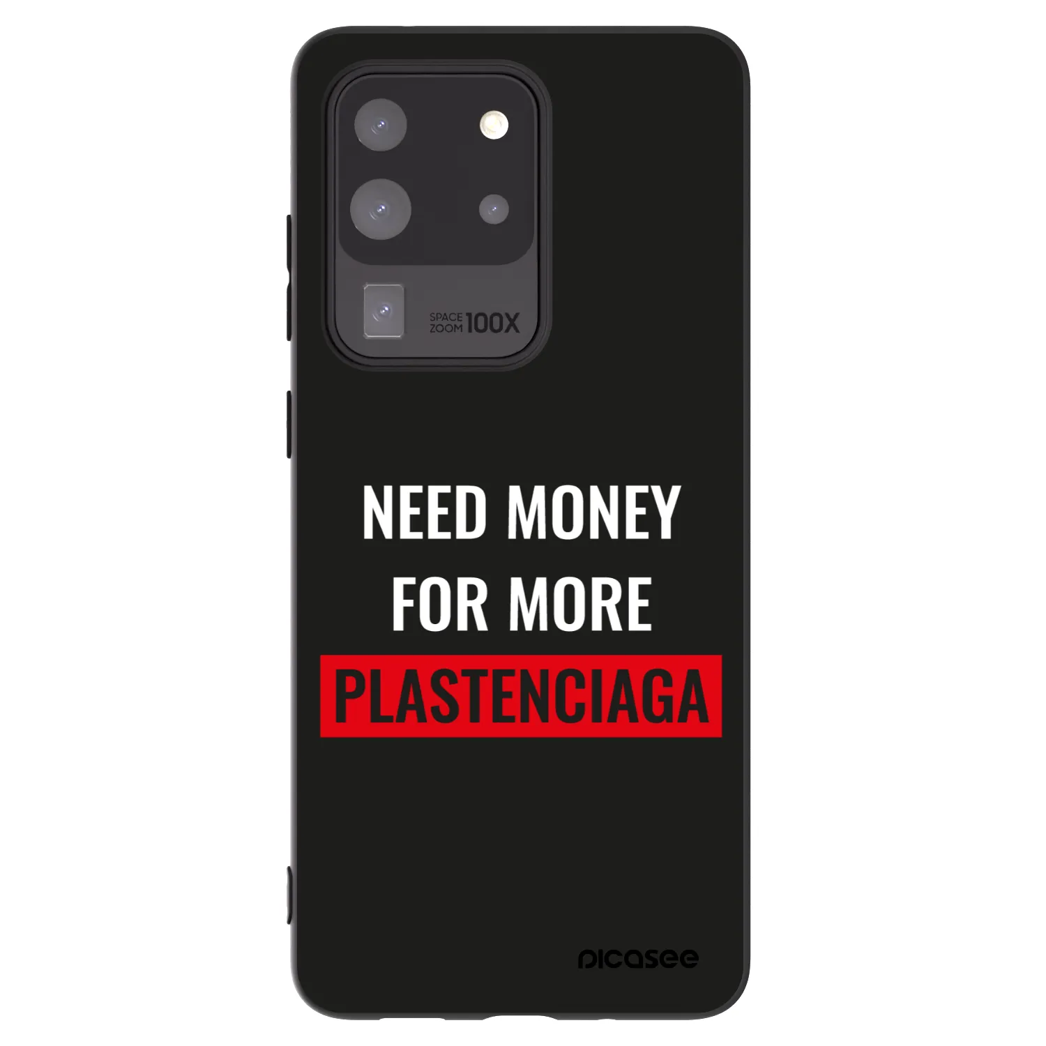 Picasee silikonski črni ovitek za Samsung Galaxy S20 Ultra 5G G988F - More PLASTENCIAGA