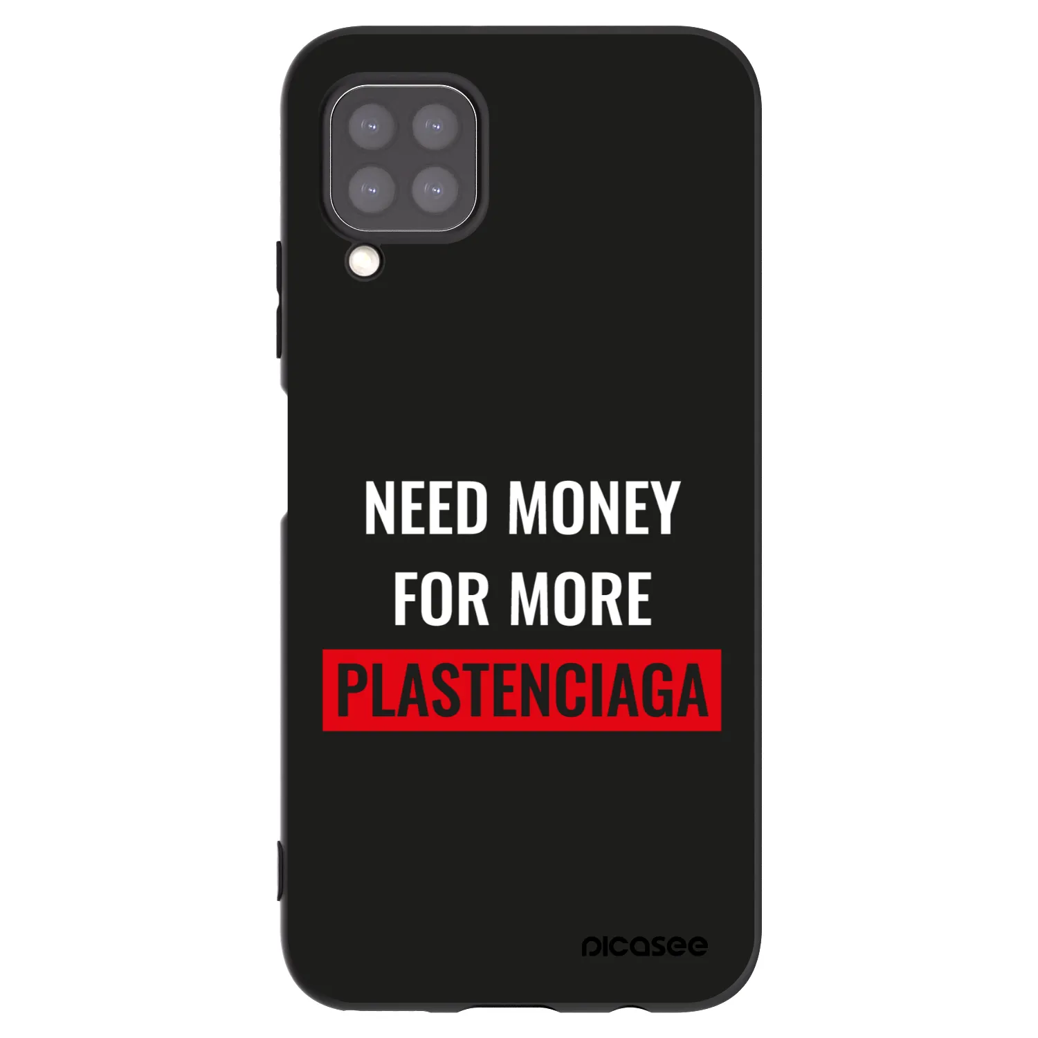 Picasee silikonski črni ovitek za Huawei P40 Lite - More PLASTENCIAGA