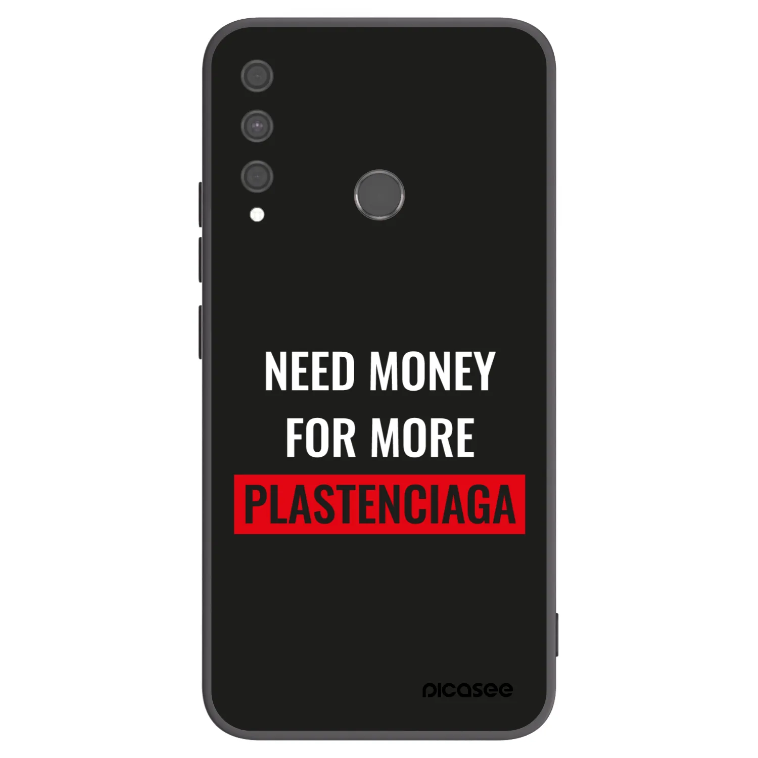 Picasee silikonski črni ovitek za Huawei P40 Lite E - More PLASTENCIAGA