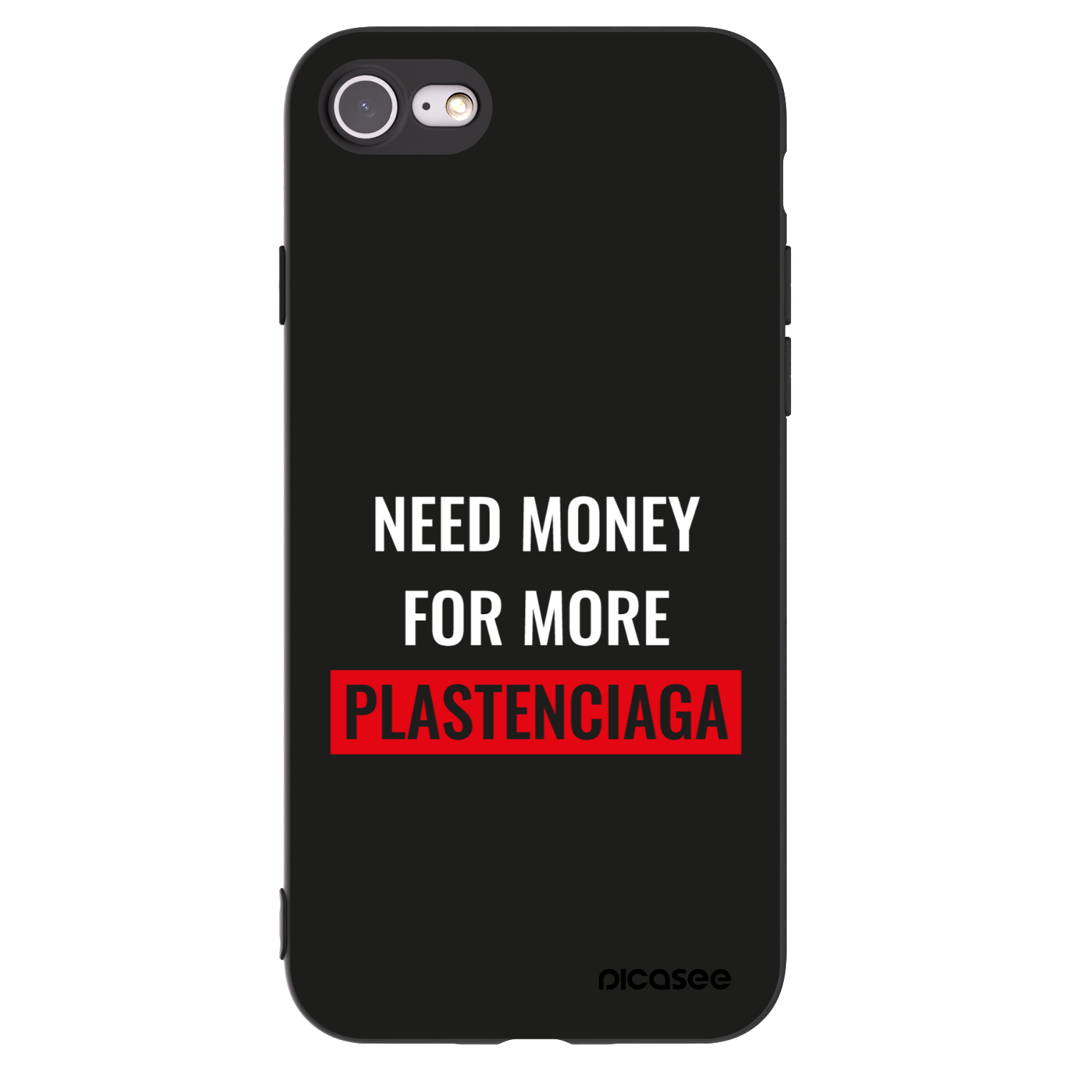 Picasee silikonski črni ovitek za Apple iPhone SE 2020 - More PLASTENCIAGA