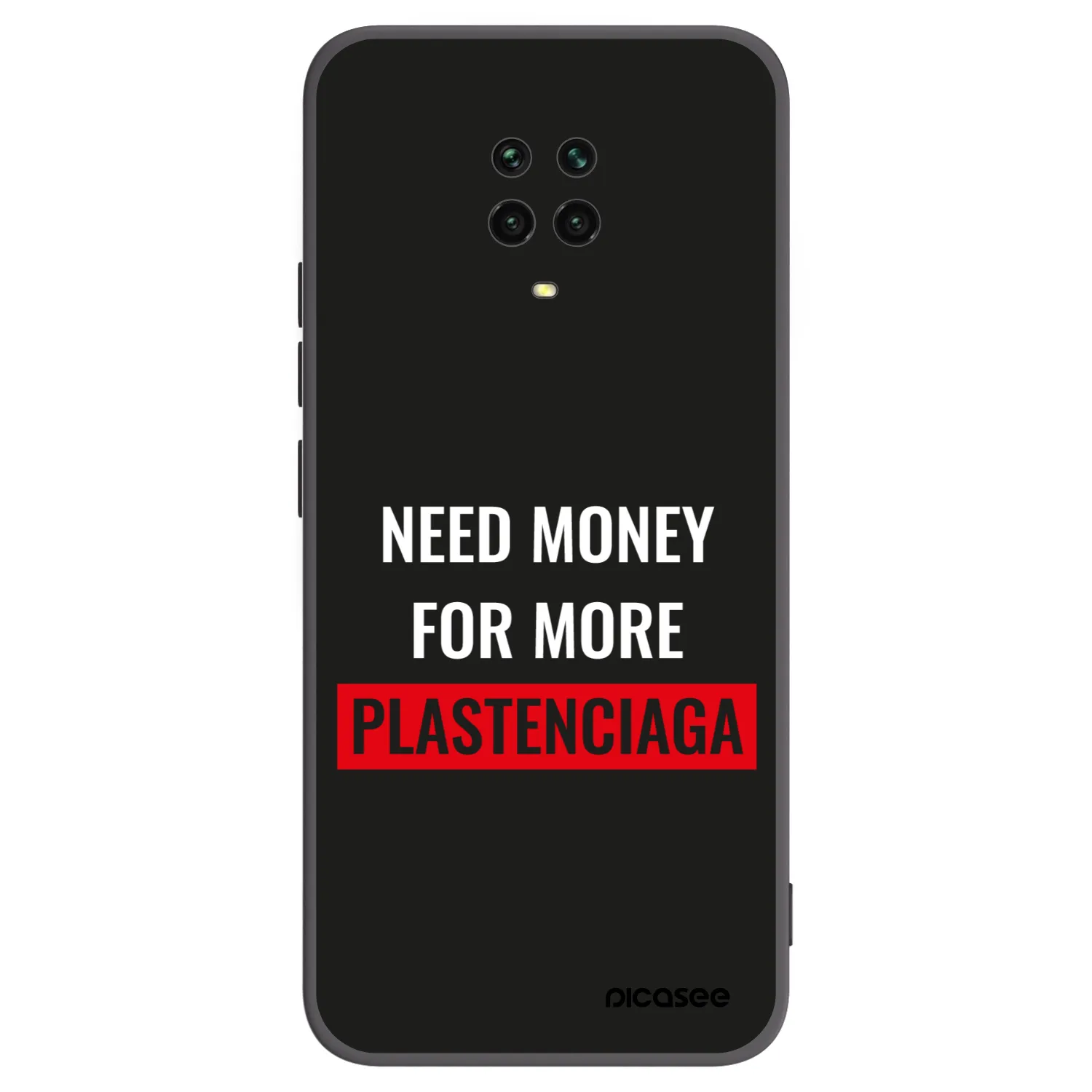 Picasee silikonski črni ovitek za Xiaomi Redmi Note 9S - More PLASTENCIAGA