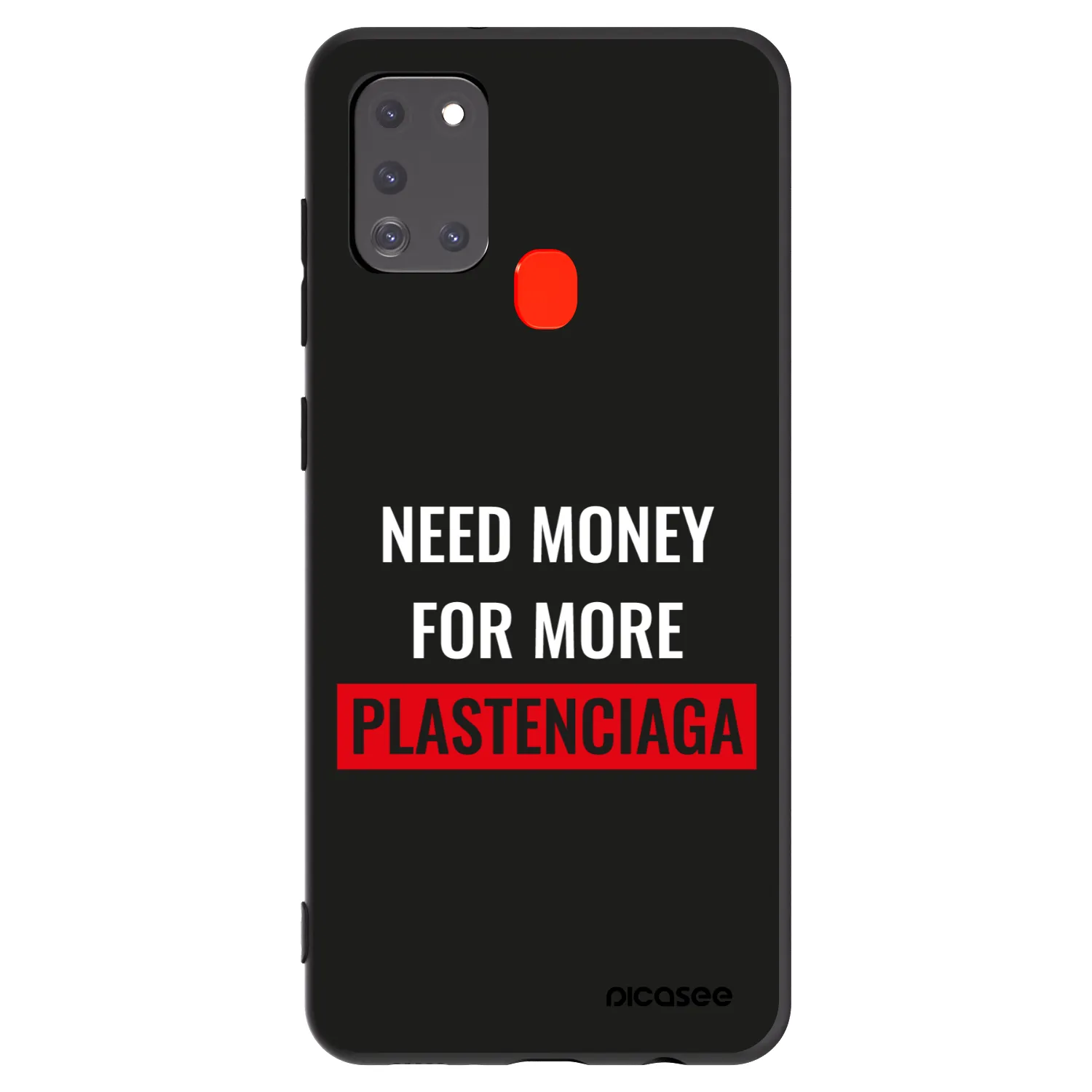 Picasee silikonski črni ovitek za Samsung Galaxy A21s - More PLASTENCIAGA