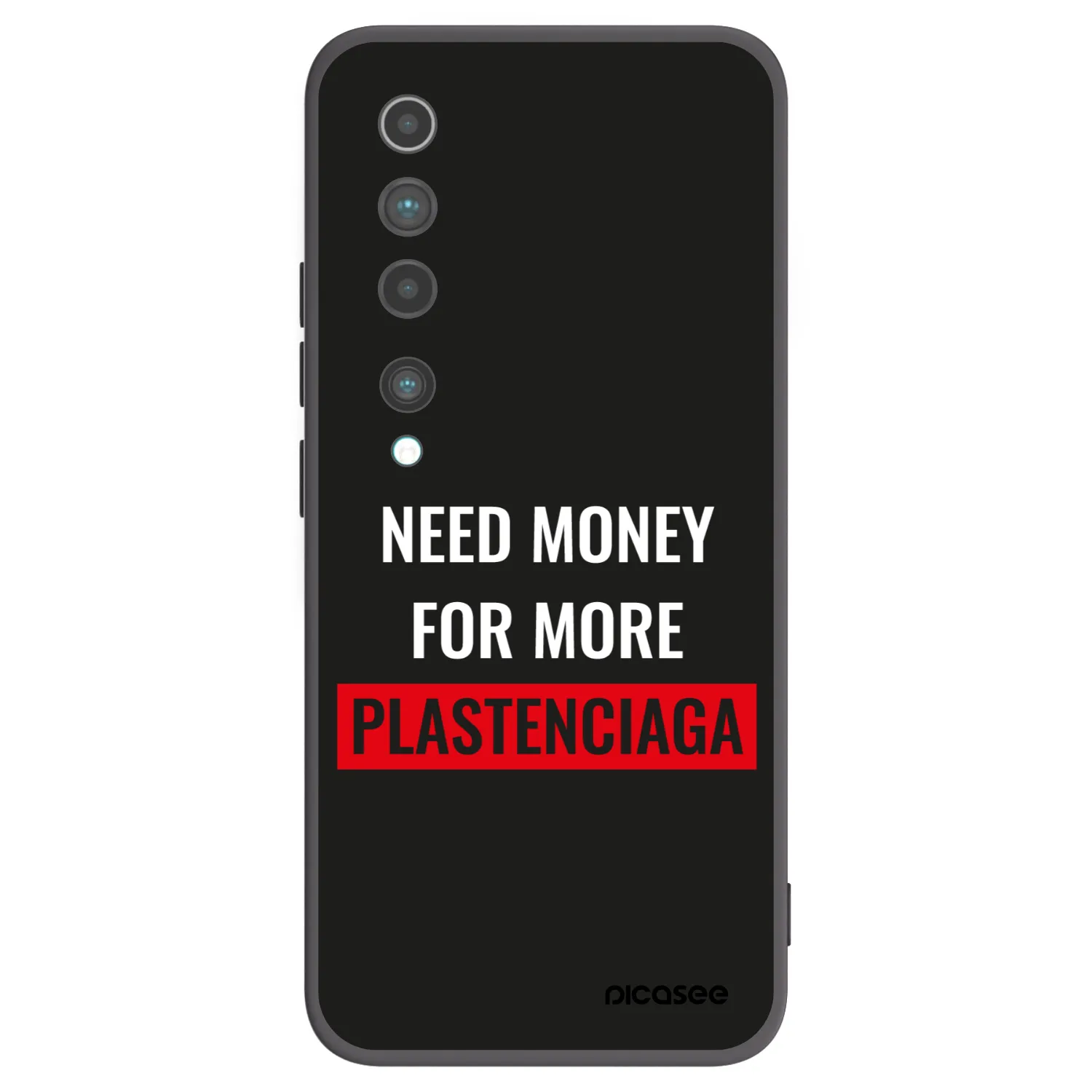 Picasee silikonski črni ovitek za Xiaomi Mi 10 - More PLASTENCIAGA