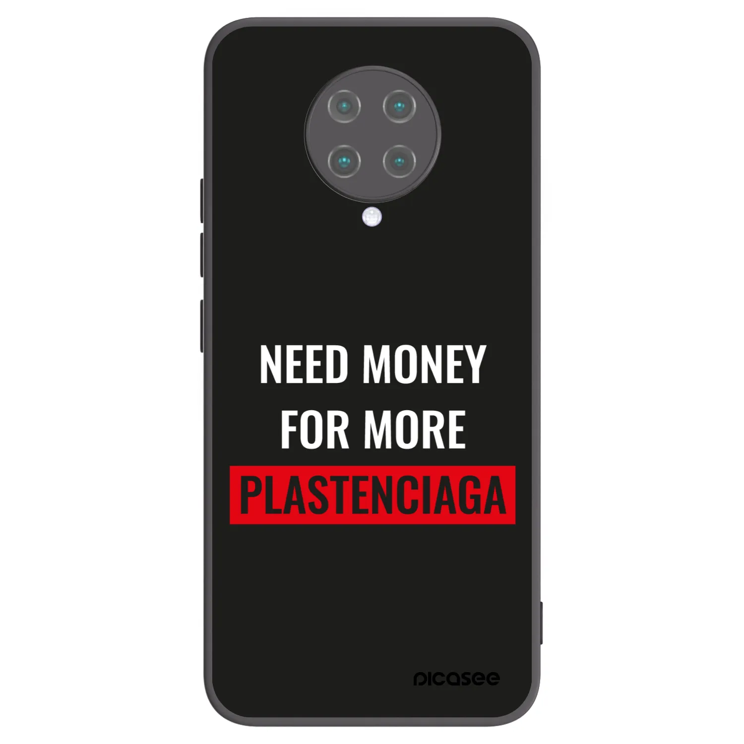Picasee silikonski črni ovitek za Xiaomi Poco F2 Pro - More PLASTENCIAGA